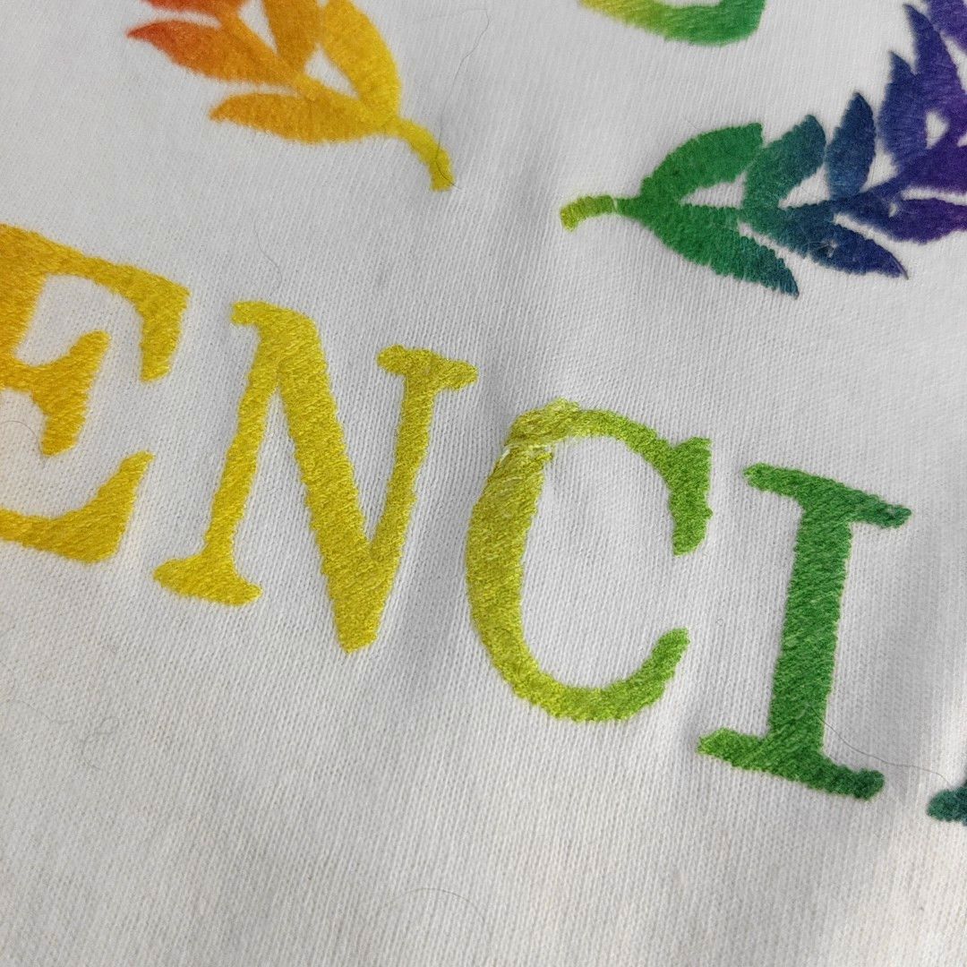Balenciaga Balenciaga Rainbow Logo Short Sleeve T-Shirt Size M Size M / US 6-8 / IT 42-44 - 7 Thumbnail