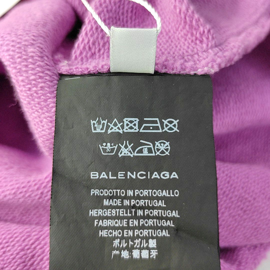 Balenciaga Balenciaga Purple Logo Hoodie Size S Size US S / EU 44-46 / 1 - 4 Thumbnail
