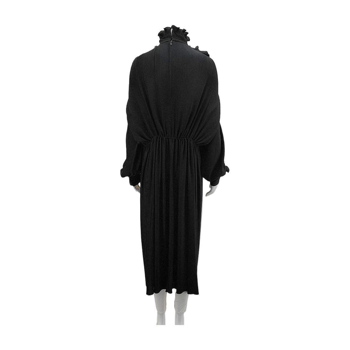 Balenciaga Balenciaga Pleated Long Sleeve Dress Black Size XS / US 0-2 / IT 36-38 - 2 Thumbnail