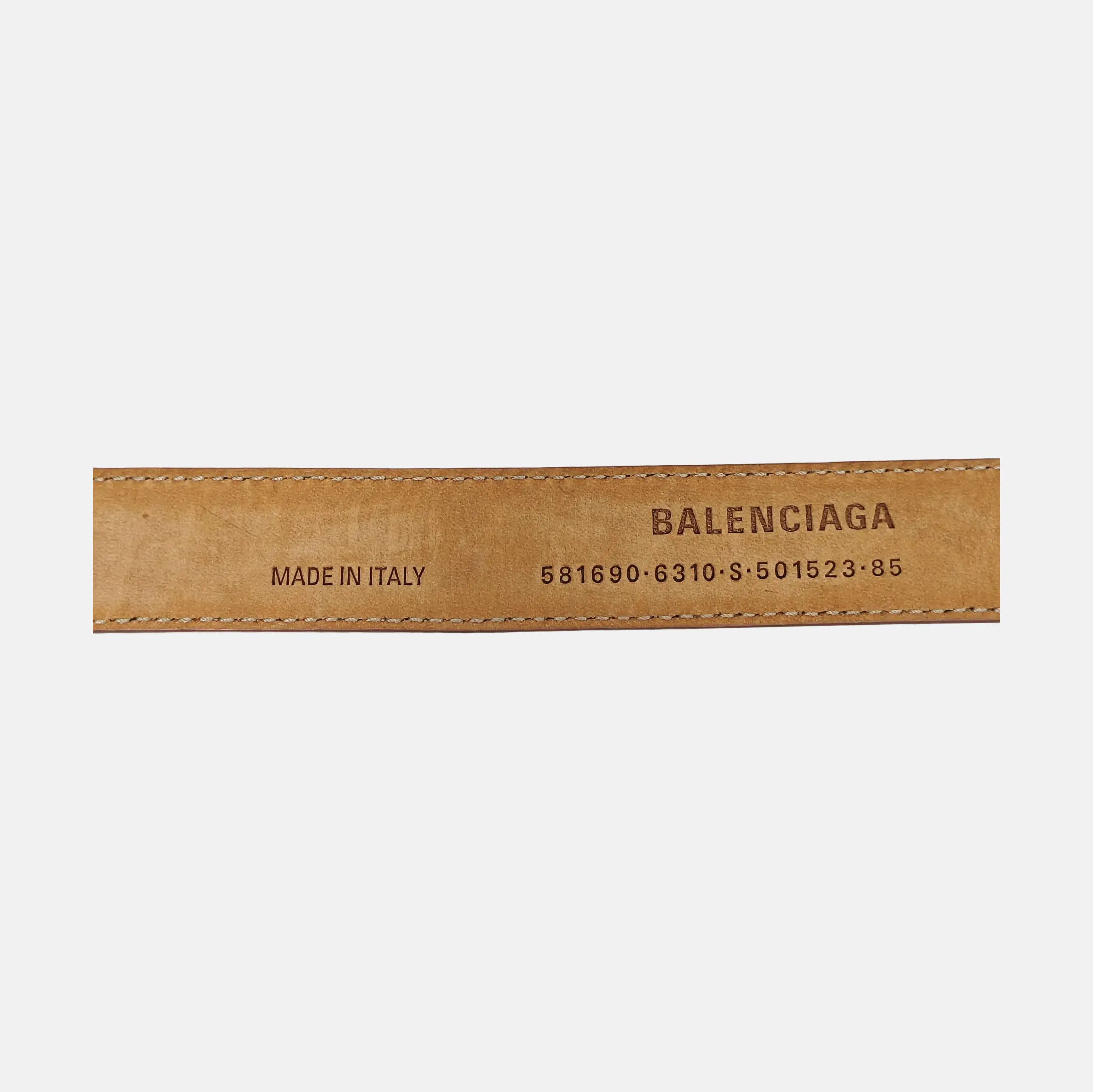 Balenciaga Balenciaga Pink Croc Embossed BB Belt One Size Size ONE SIZE - 3 Thumbnail
