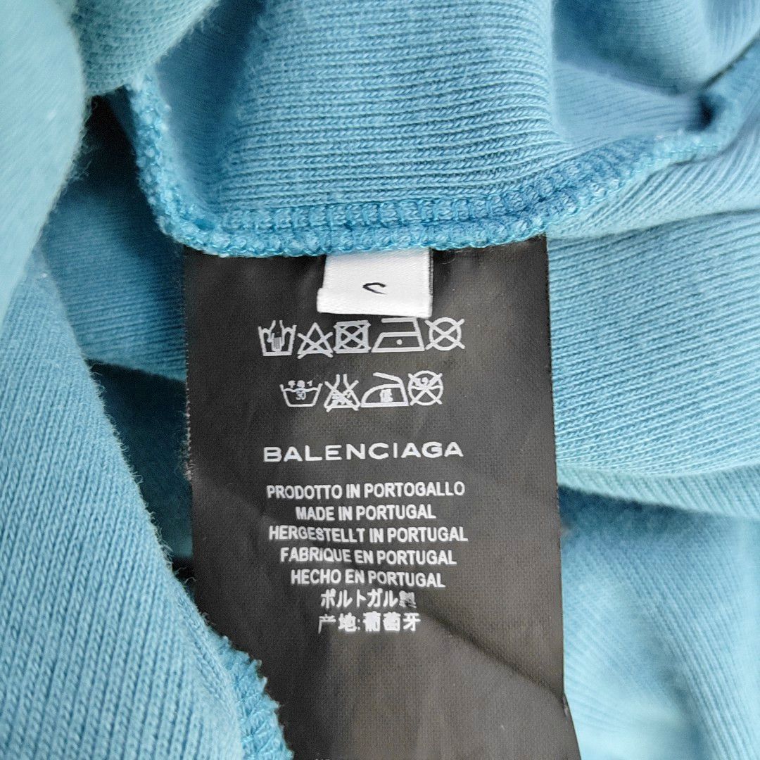 Balenciaga Balenciaga Blue Logo Long Sleeve T-Shirt Size S Size US S / EU 44-46 / 1 - 3 Thumbnail