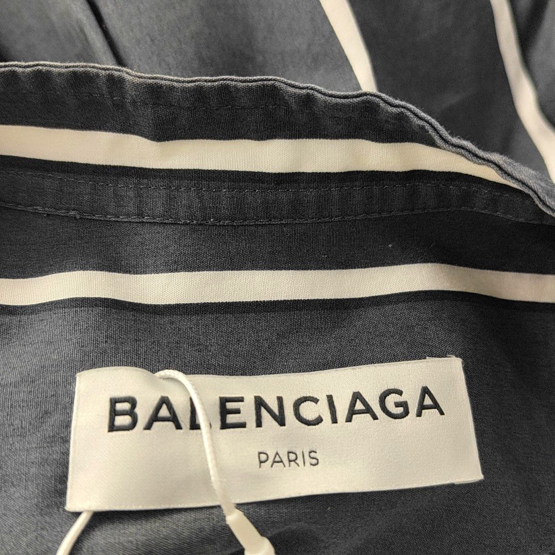 Balenciaga Balenciaga Striped Cotton Button Up Shirt Size 34 Size XXS / US 00 / IT 34 - 6 Thumbnail