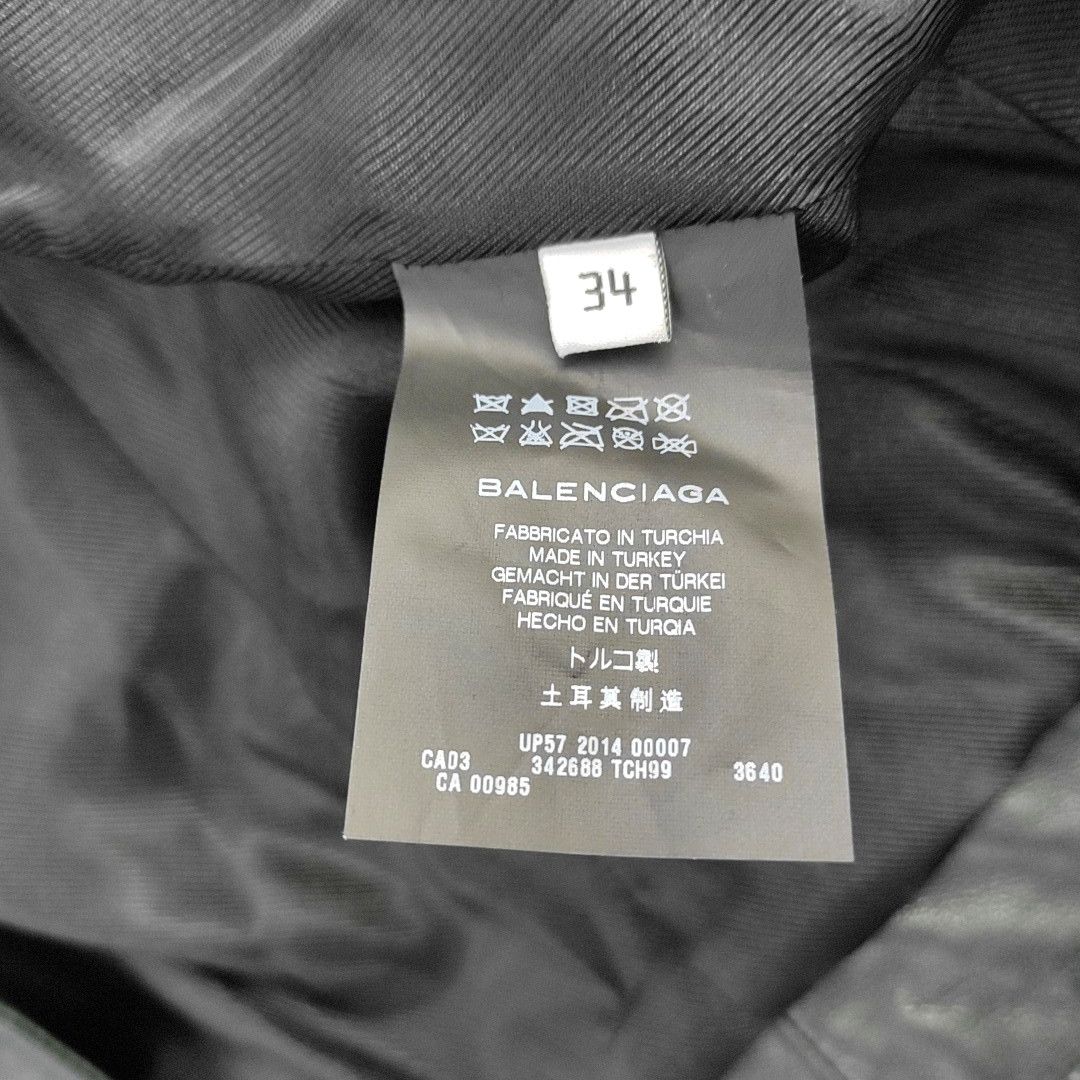 Balenciaga Balenciaga Green Lambskin Biker Jacket Size 34 Size XS / US 0-2 / IT 36-38 - 4 Thumbnail