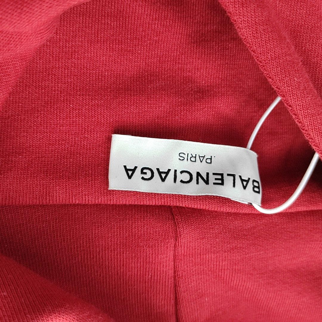 Balenciaga Balenciaga Logo Hoodie Red Size M Size M / US 6-8 / IT 42-44 - 7 Thumbnail