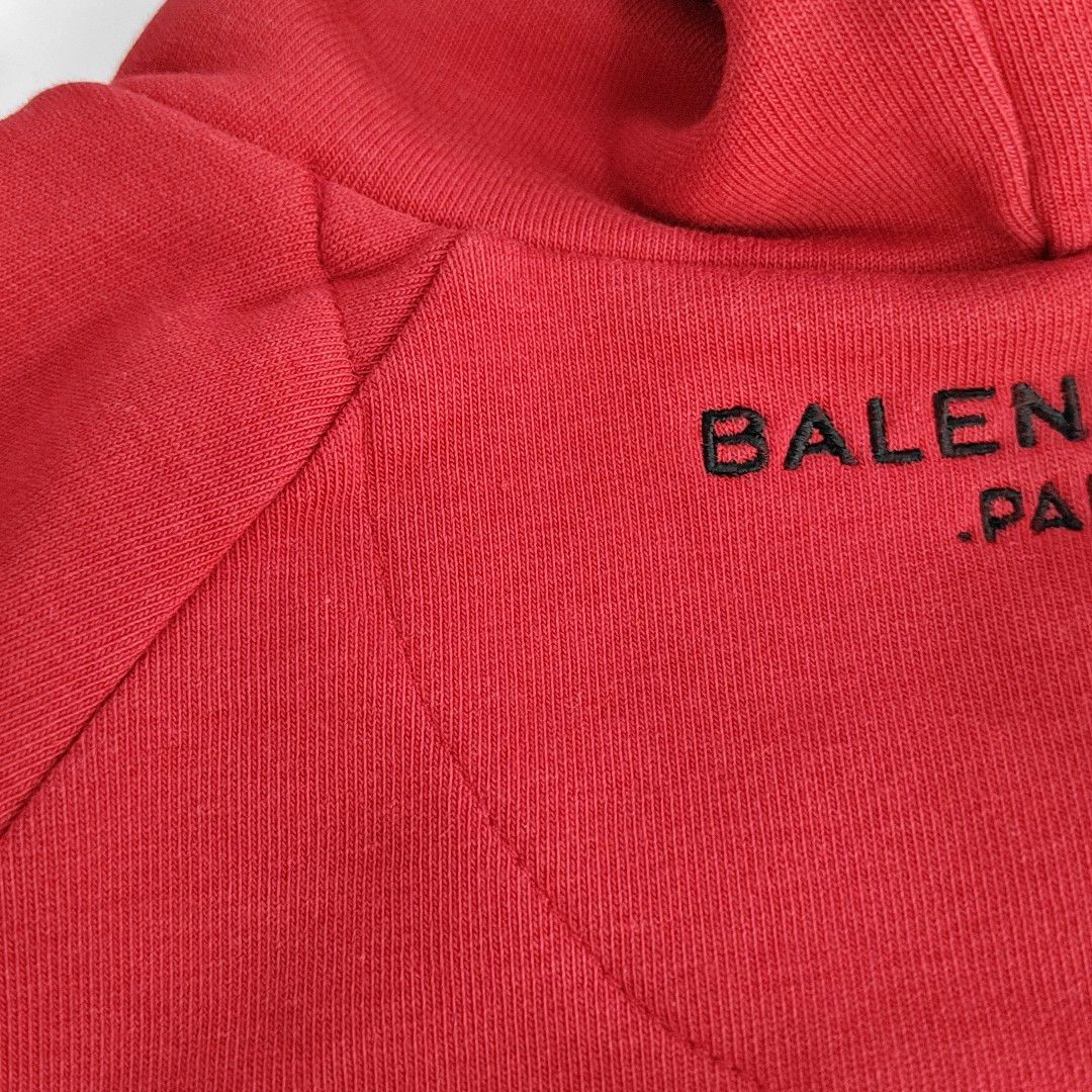 Balenciaga Balenciaga Logo Hoodie Red Size M Size M / US 6-8 / IT 42-44 - 8 Thumbnail