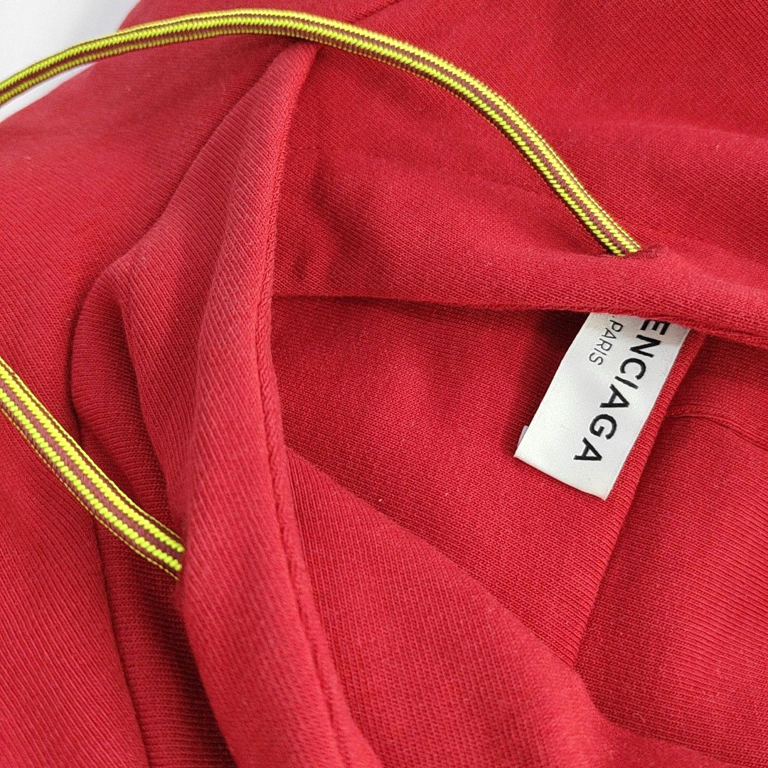 Balenciaga Balenciaga Logo Hoodie Red Size M Size M / US 6-8 / IT 42-44 - 5 Thumbnail