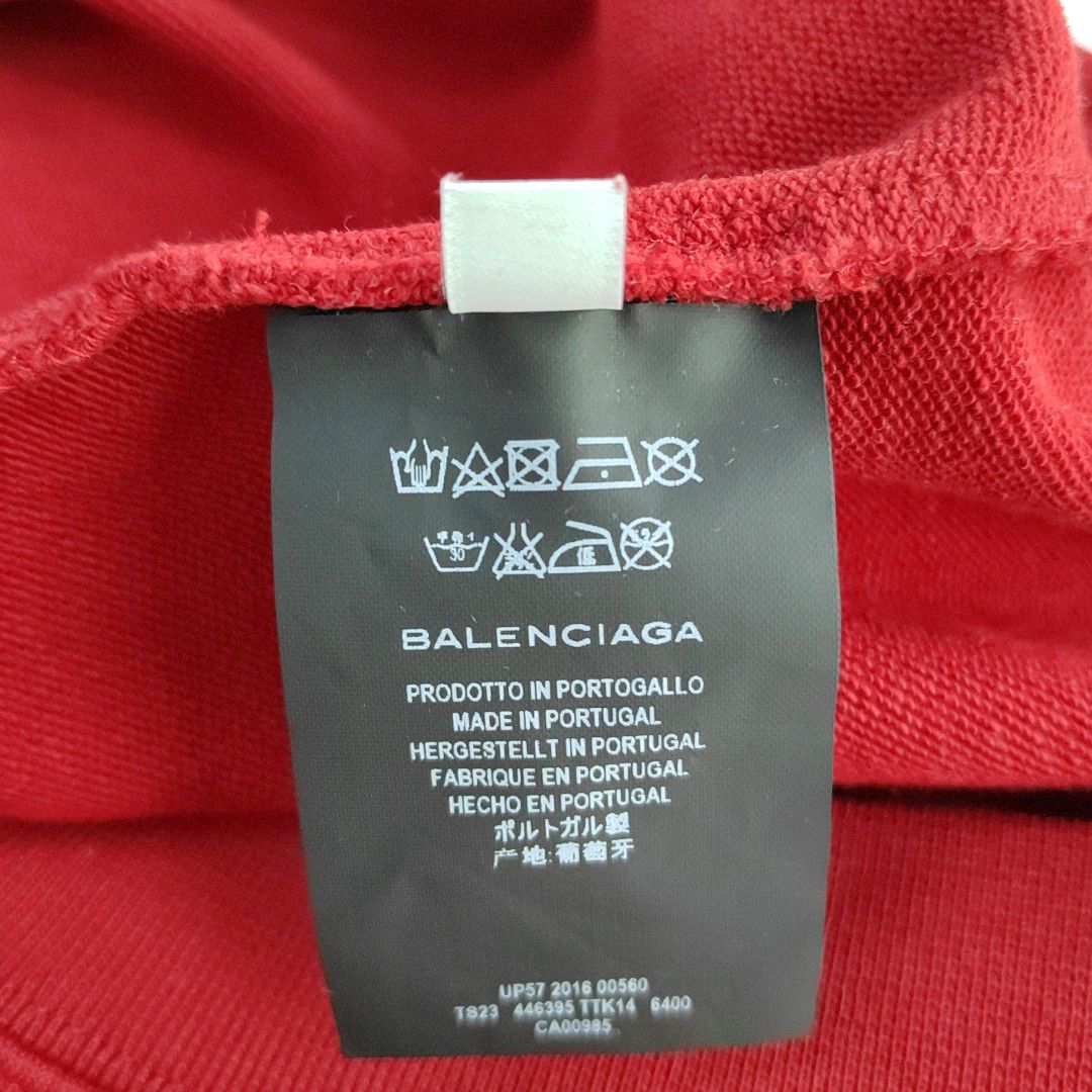 Balenciaga Balenciaga Logo Hoodie Red Size M Size M / US 6-8 / IT 42-44 - 4 Thumbnail