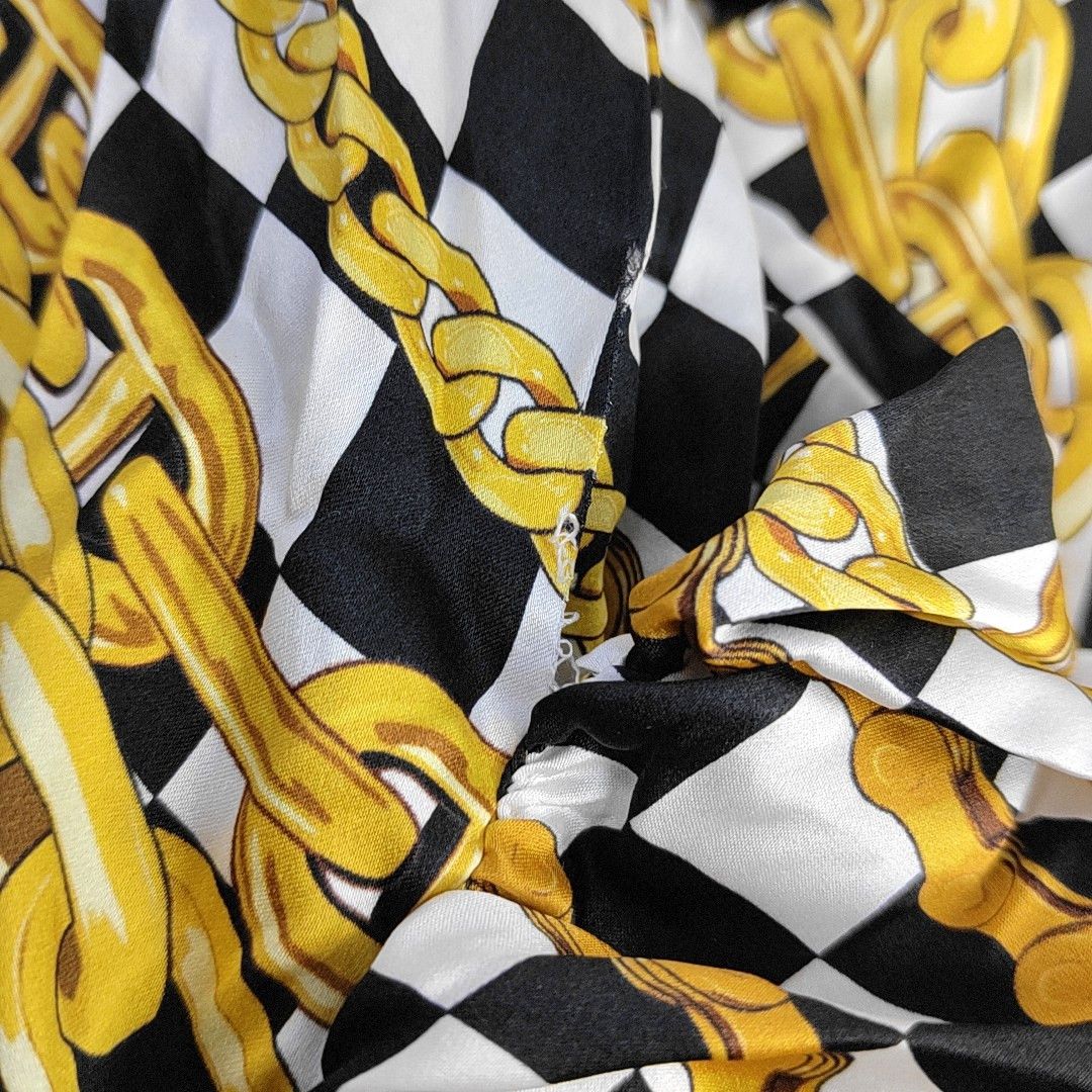 Balenciaga Balenciaga Chain Print Silk Blouse Size 36 Size XS / US 0-2 / IT 36-38 - 7 Thumbnail