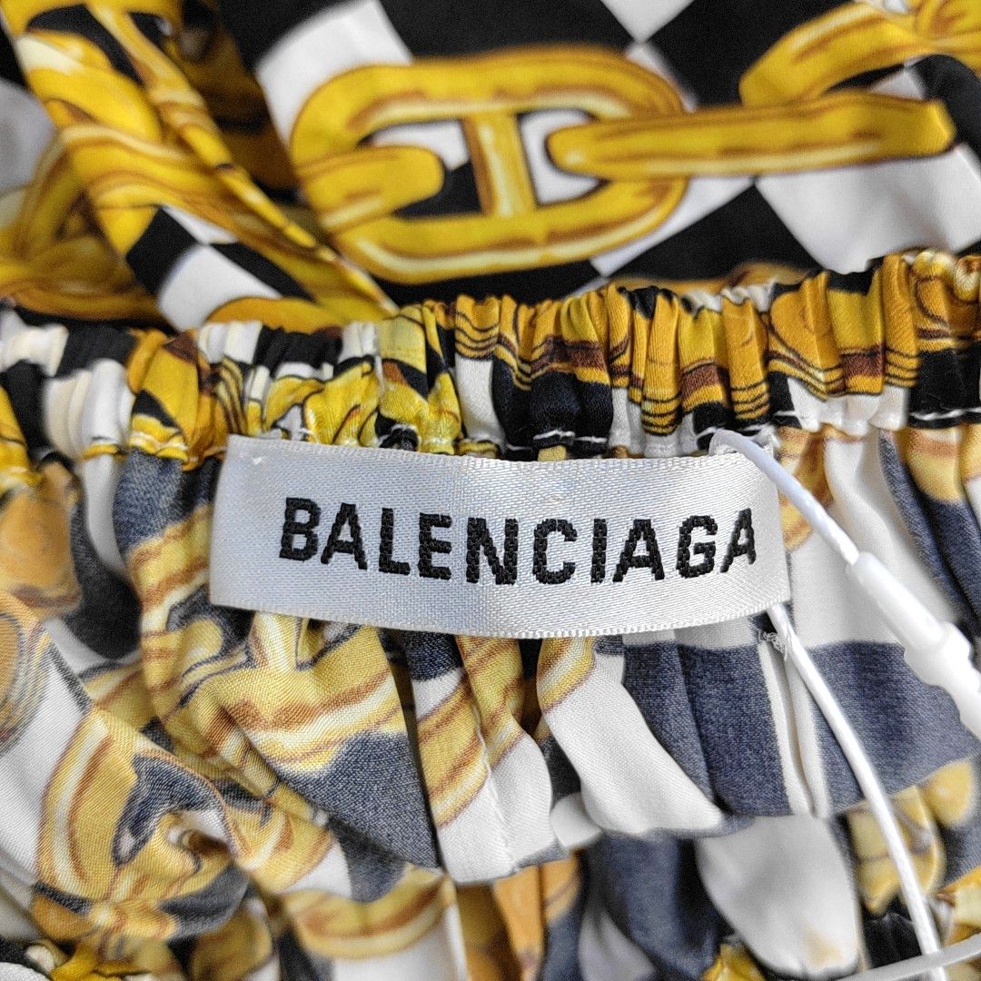 Balenciaga Balenciaga Chain Print Silk Blouse Size 36 Size XS / US 0-2 / IT 36-38 - 5 Thumbnail