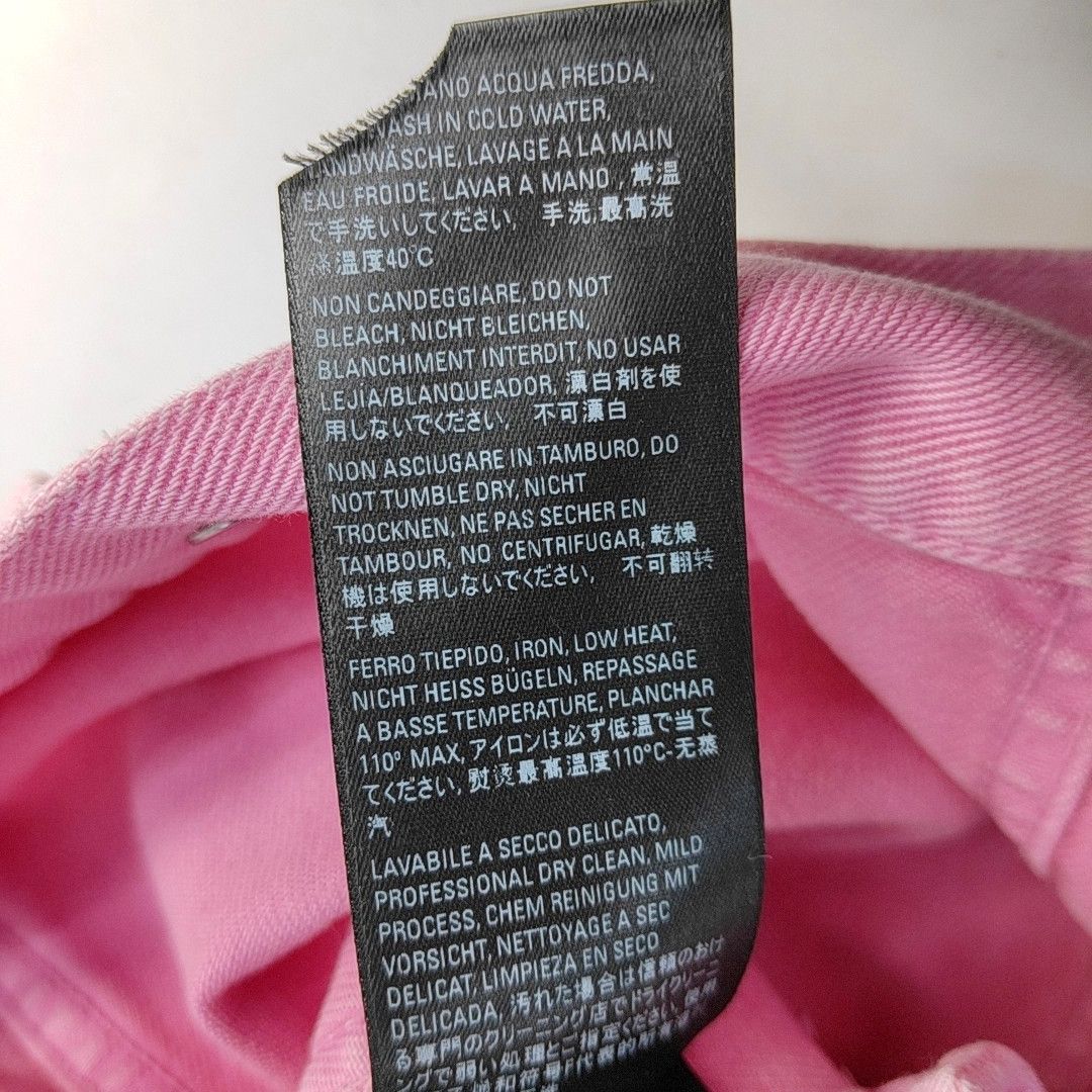 Balenciaga Balenciaga Pink Logo Denim Jacket Size 34 Size XS / US 0-2 / IT 36-38 - 4 Thumbnail