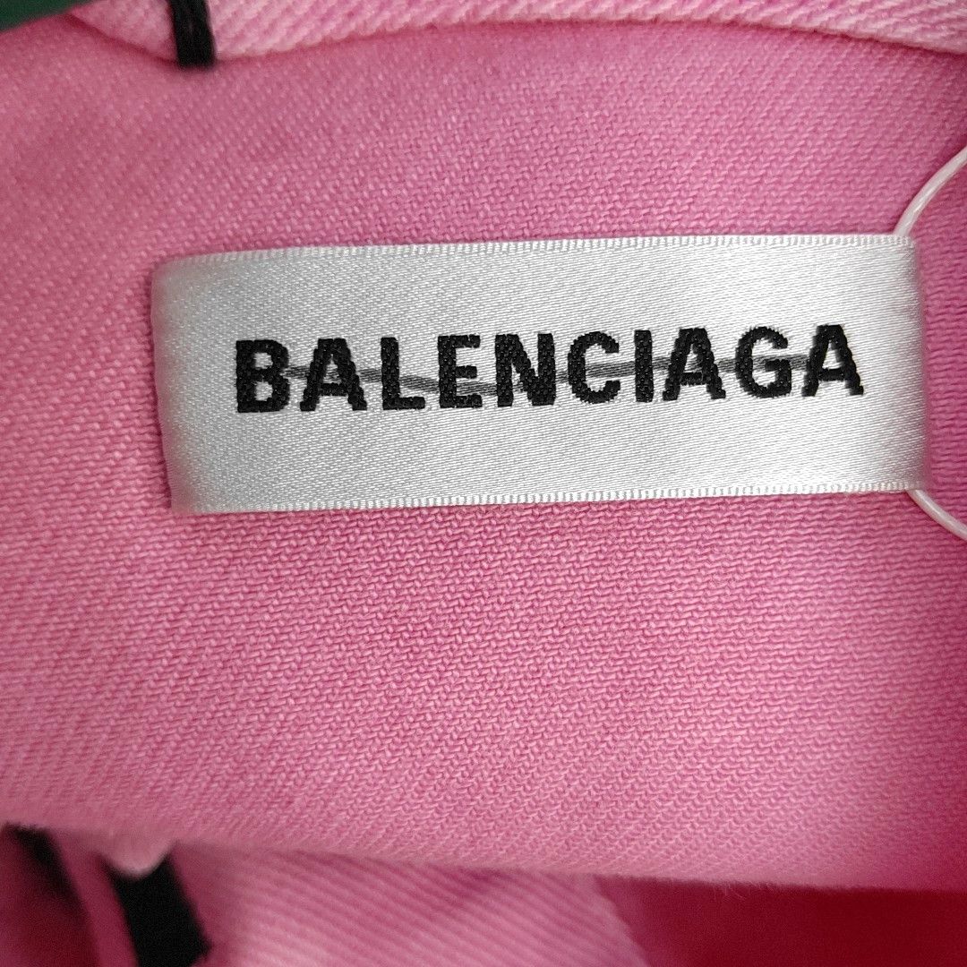 Balenciaga Balenciaga Pink Logo Denim Jacket Size 34 Size XS / US 0-2 / IT 36-38 - 5 Thumbnail