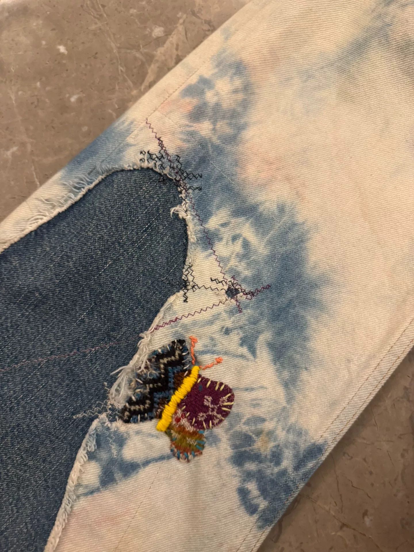 Kapital Kapital Kountry Butterfly Patchwork Jeans Size 32 Size US 32 / EU 48 - 5 Thumbnail