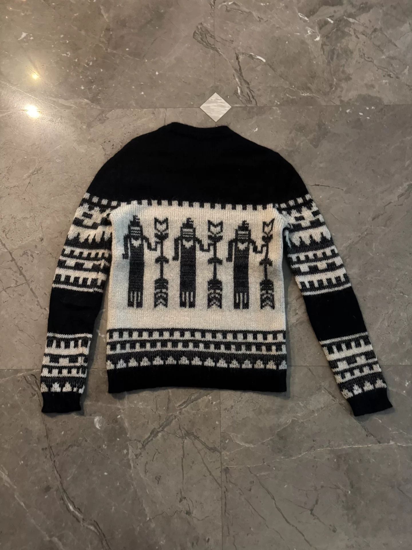Saint Laurent Paris Saint Laurent Mohair Pattern Sweater Size M Size US M / EU 48-50 / 2 - 6 Thumbnail