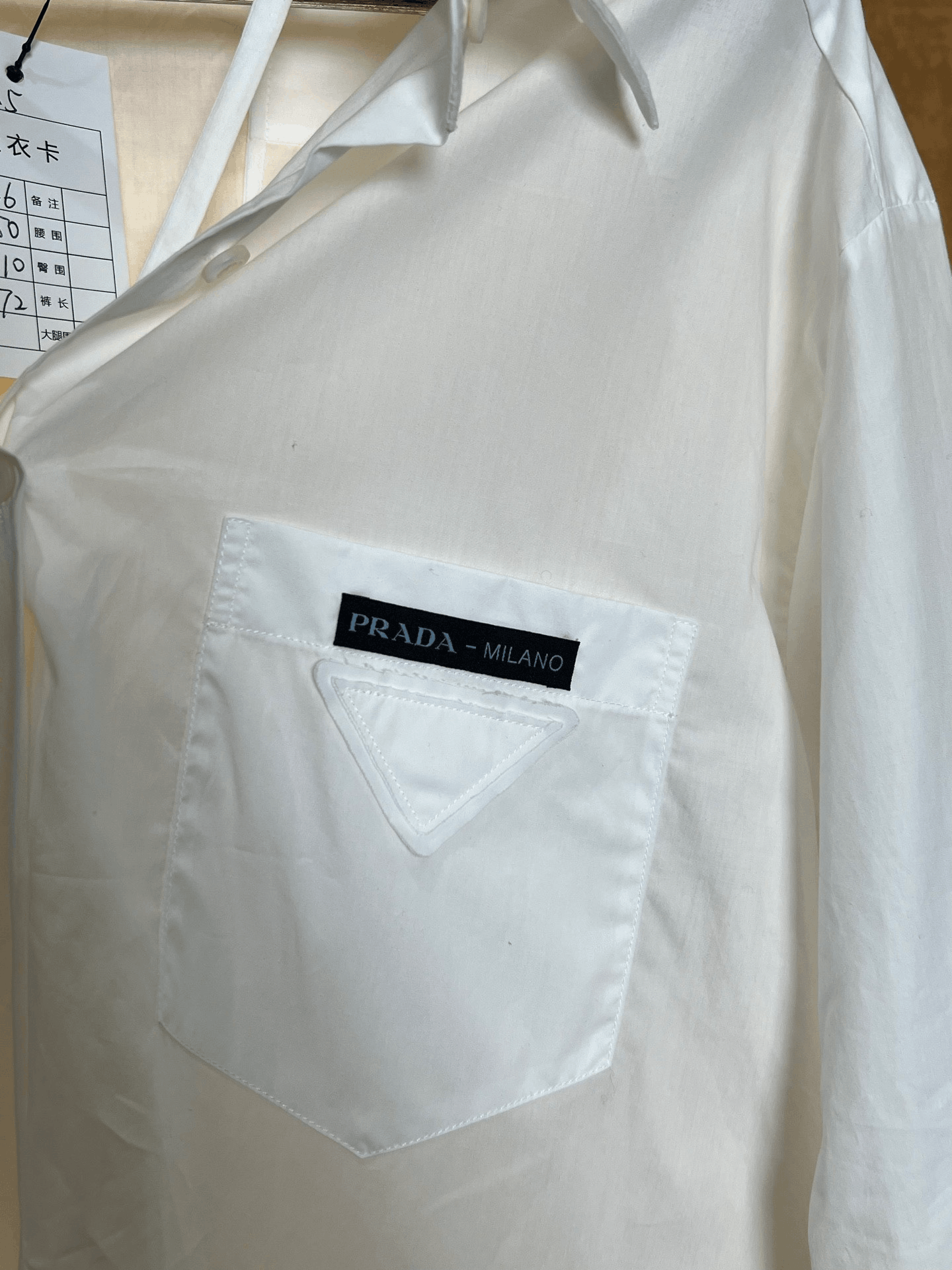 Prada Prada Cotton Triangle Logo Shirt Size XS / US 0-2 / IT 36-38 - 3 Thumbnail