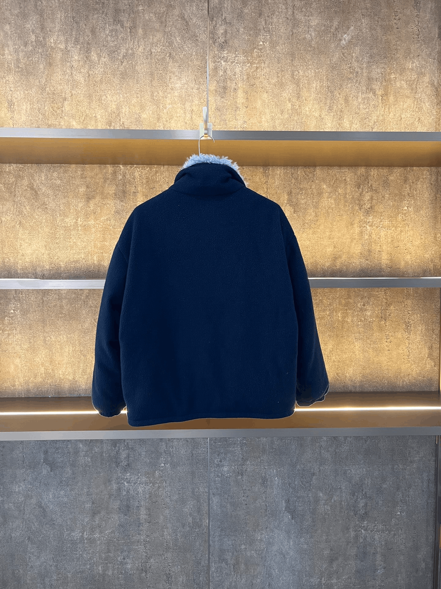 Miu Miu Miumiu Navy Fleece Fur Collar Coat Size S / US 4 / IT 40 - 2 Thumbnail