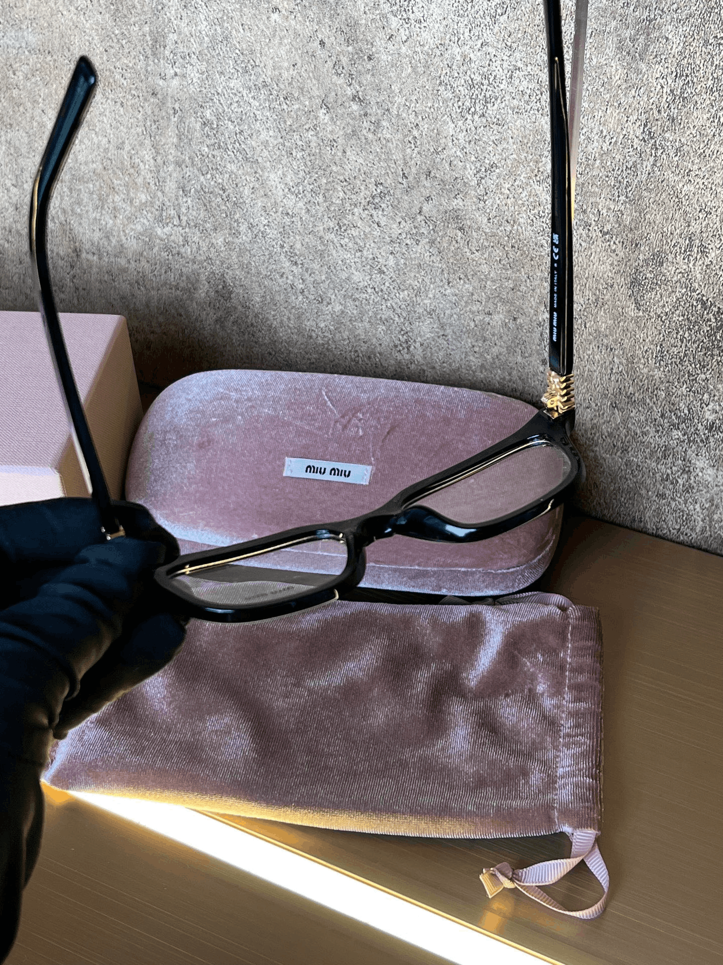 Miu Miu Miumiu Gold Accent Eyeglasses Size ONE SIZE - 8 Thumbnail
