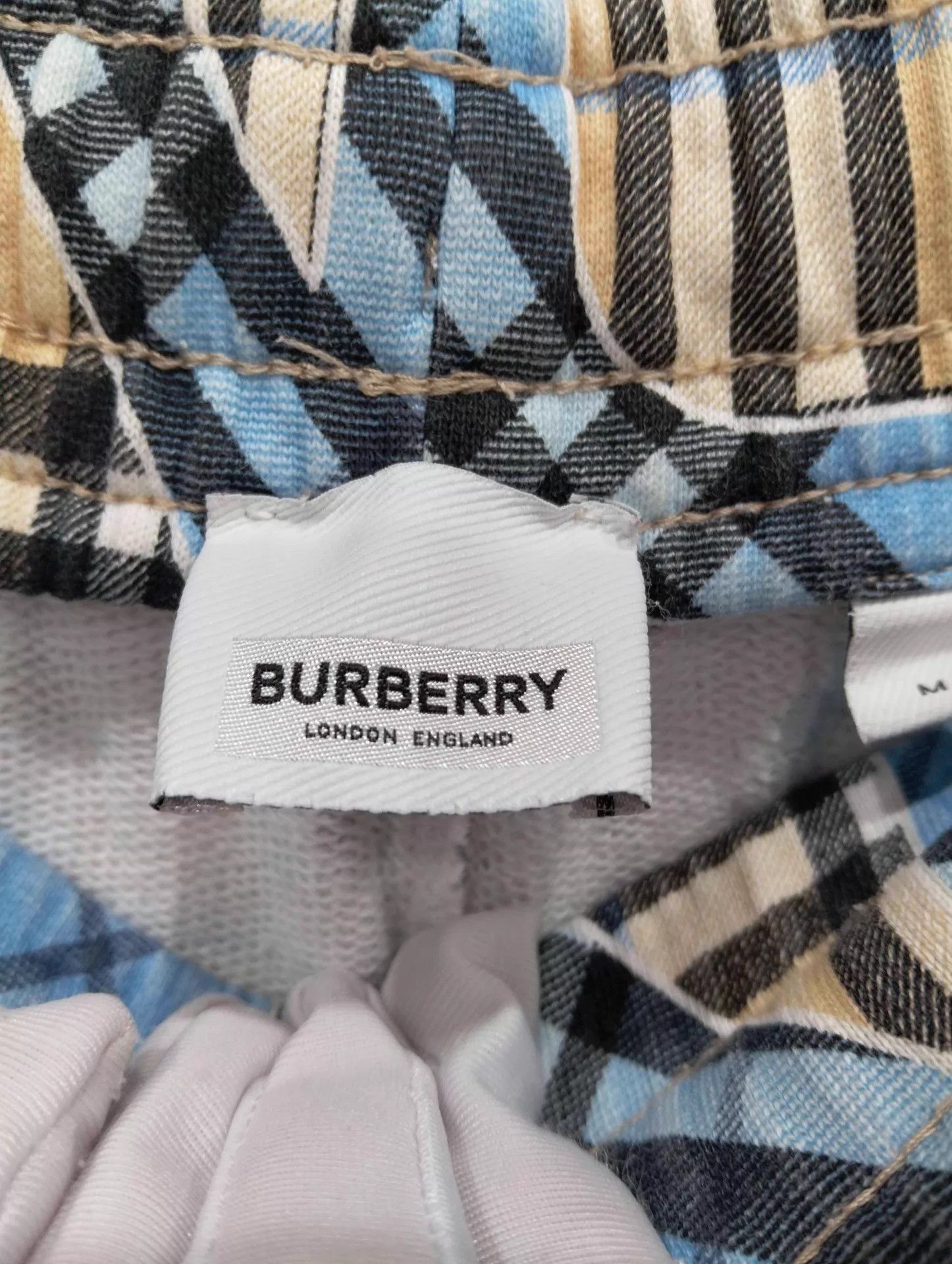Burberry Multi Colored Printed Drawstring Shorts Size US 32 / EU 48 - 3 Thumbnail