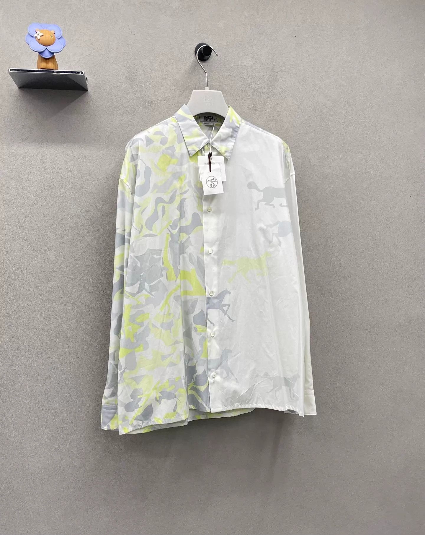 Hermes Multi Pattern Long Sleeve Button Up Shirt Size US M / EU 48-50 / 2 - 3 Thumbnail