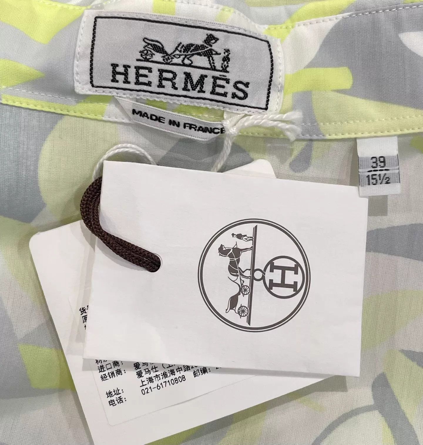 Hermes Multi Pattern Long Sleeve Button Up Shirt Size US M / EU 48-50 / 2 - 5 Thumbnail