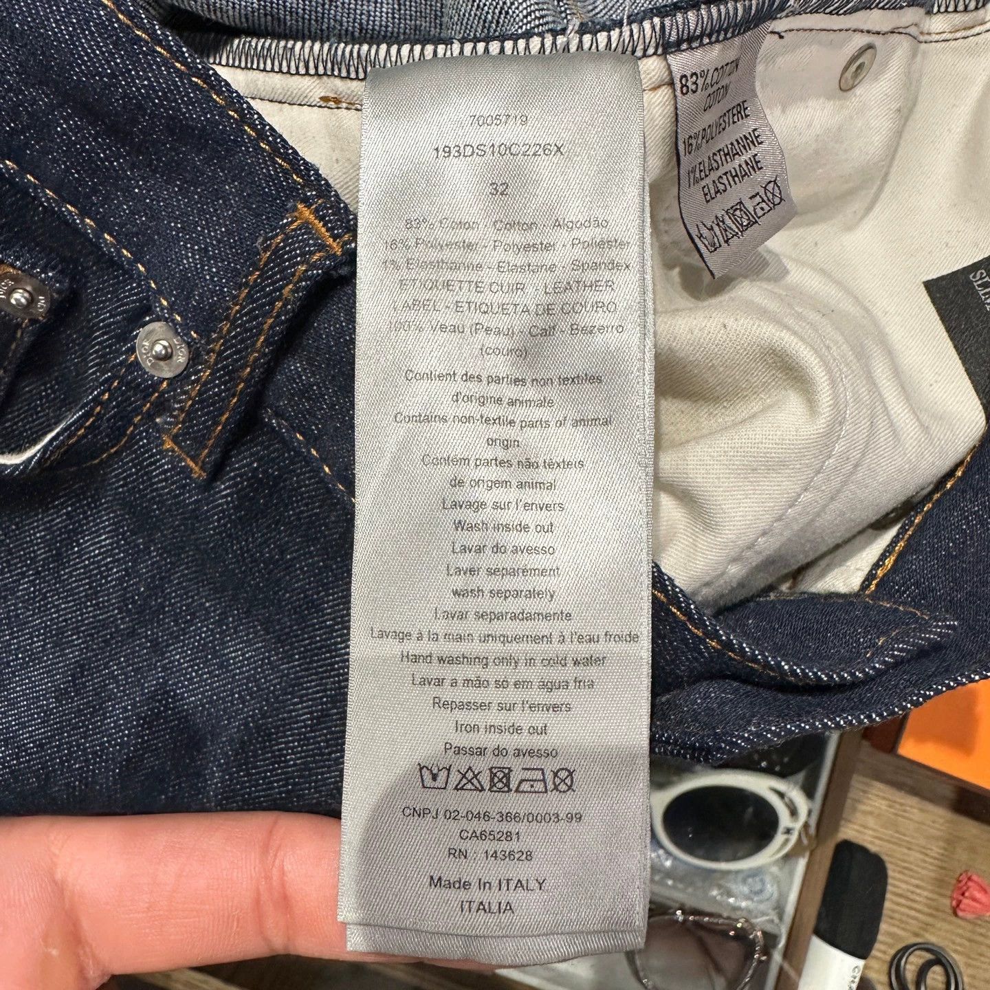 Dior Blue Denim Jeans with Rolled Cuffs Size 32 Size US 32 / EU 48 - 4 Thumbnail