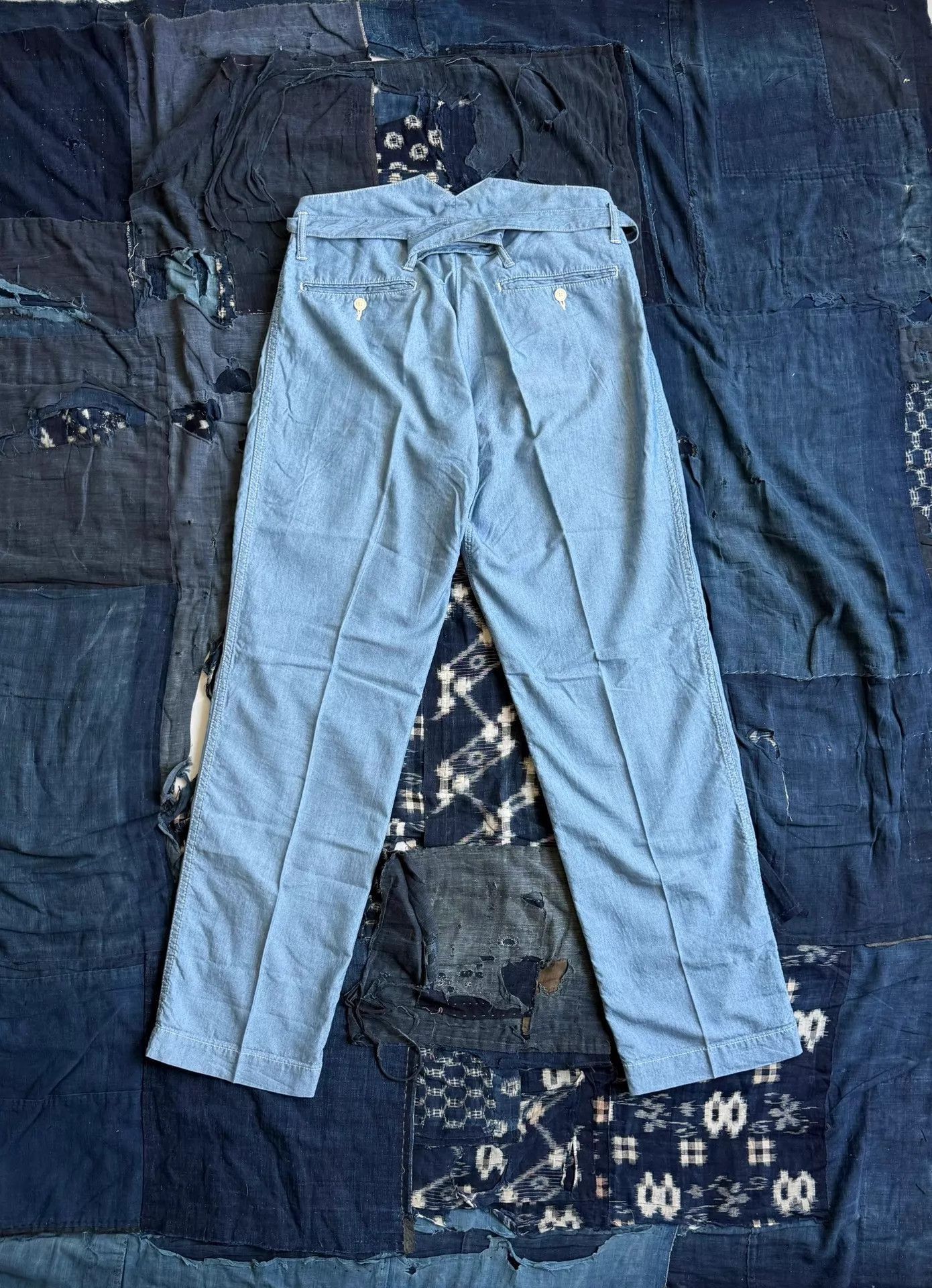 Visvim Blue Casual Pleated Trousers Size 32 Size US 32 / EU 48 - 2 Thumbnail