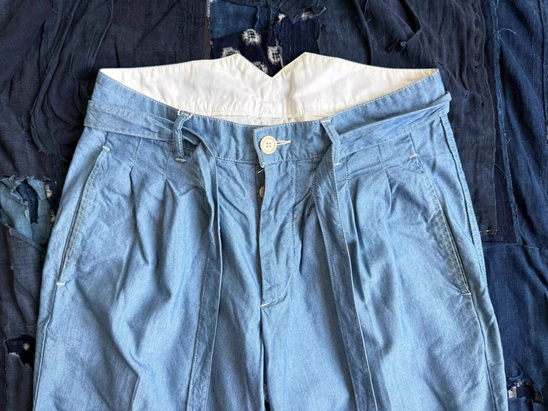 Visvim Blue Casual Pleated Trousers Size 32 Size US 32 / EU 48 - 4 Thumbnail