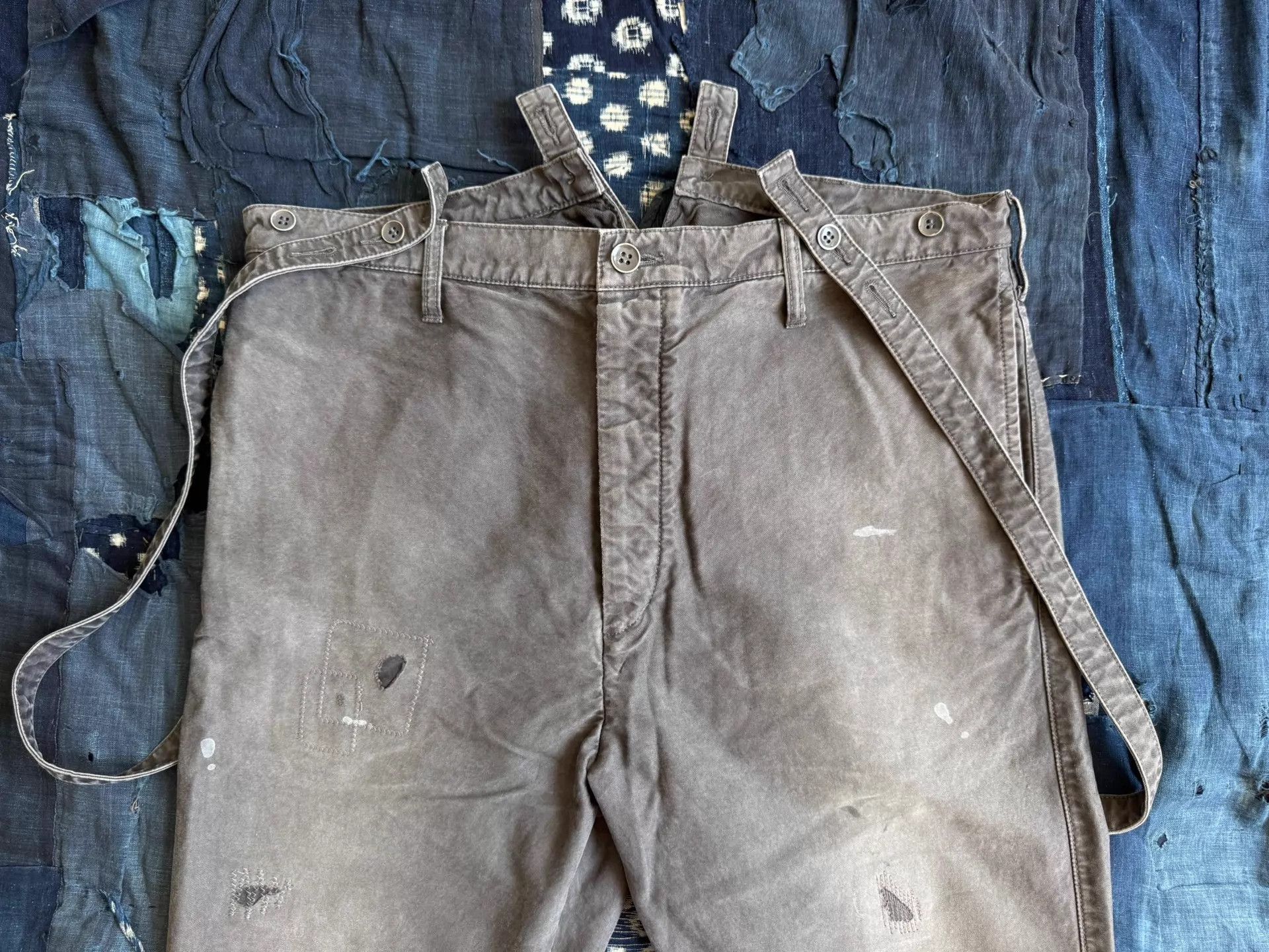 Visvim Gray Distressed Casual Pants with Suspenders Size 32 Size US 32 / EU 48 - 5 Thumbnail