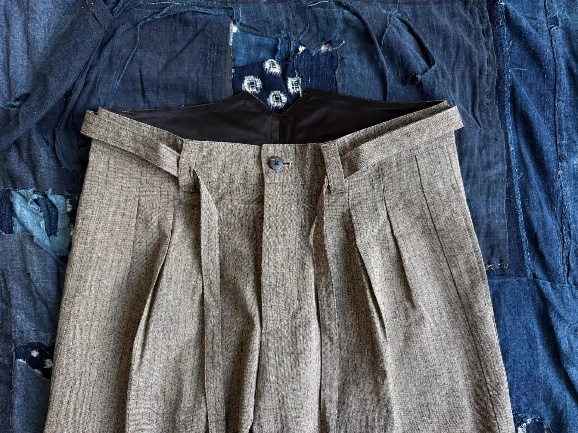 Visvim Beige Pleated Straight-Leg Pants Size 32 Size US 32 / EU 48 - 4 Thumbnail