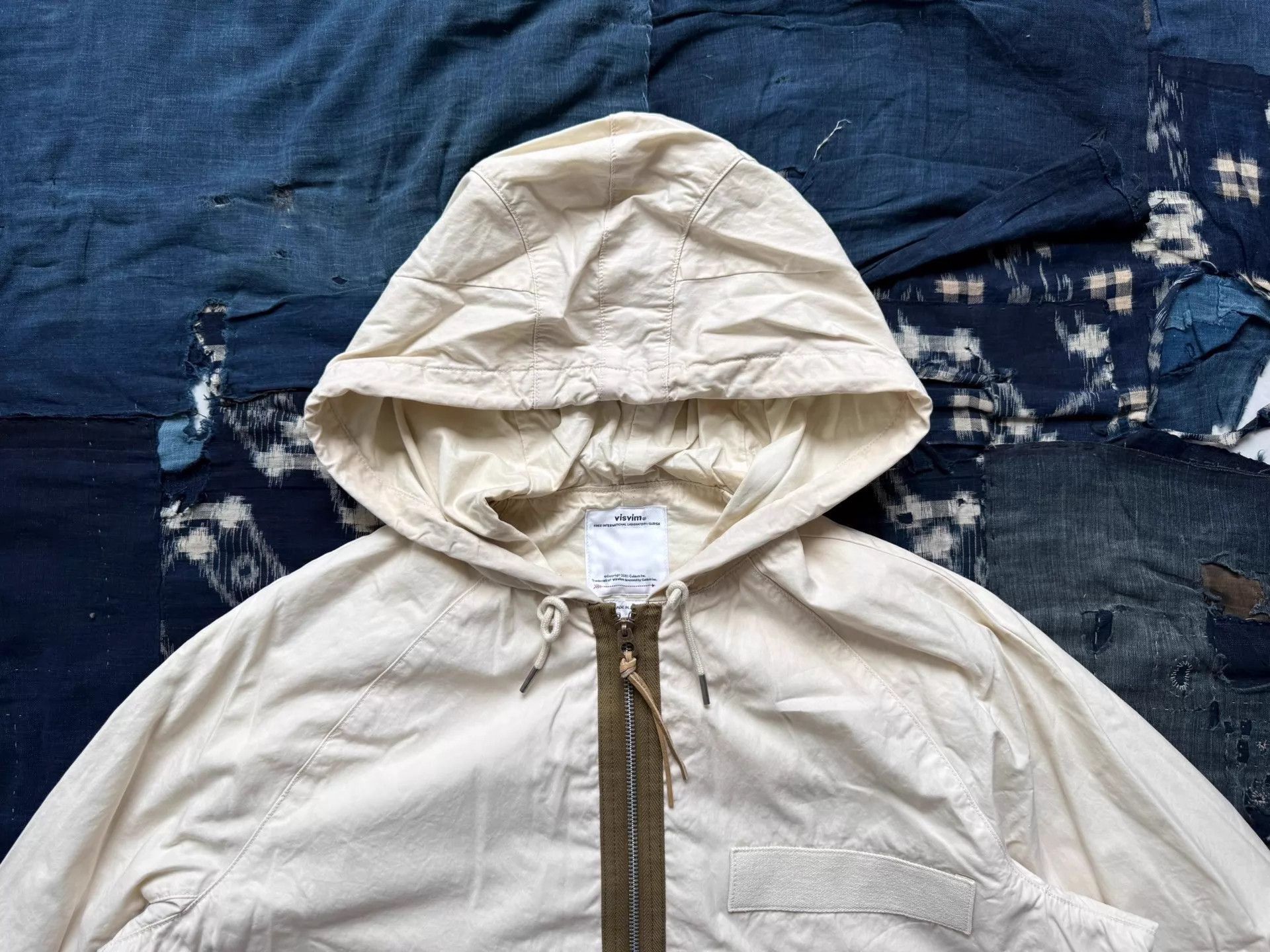 Visvim White Hooded Light Jacket with Half-Zip - Size S Size US S / EU 44-46 / 1 - 3 Thumbnail