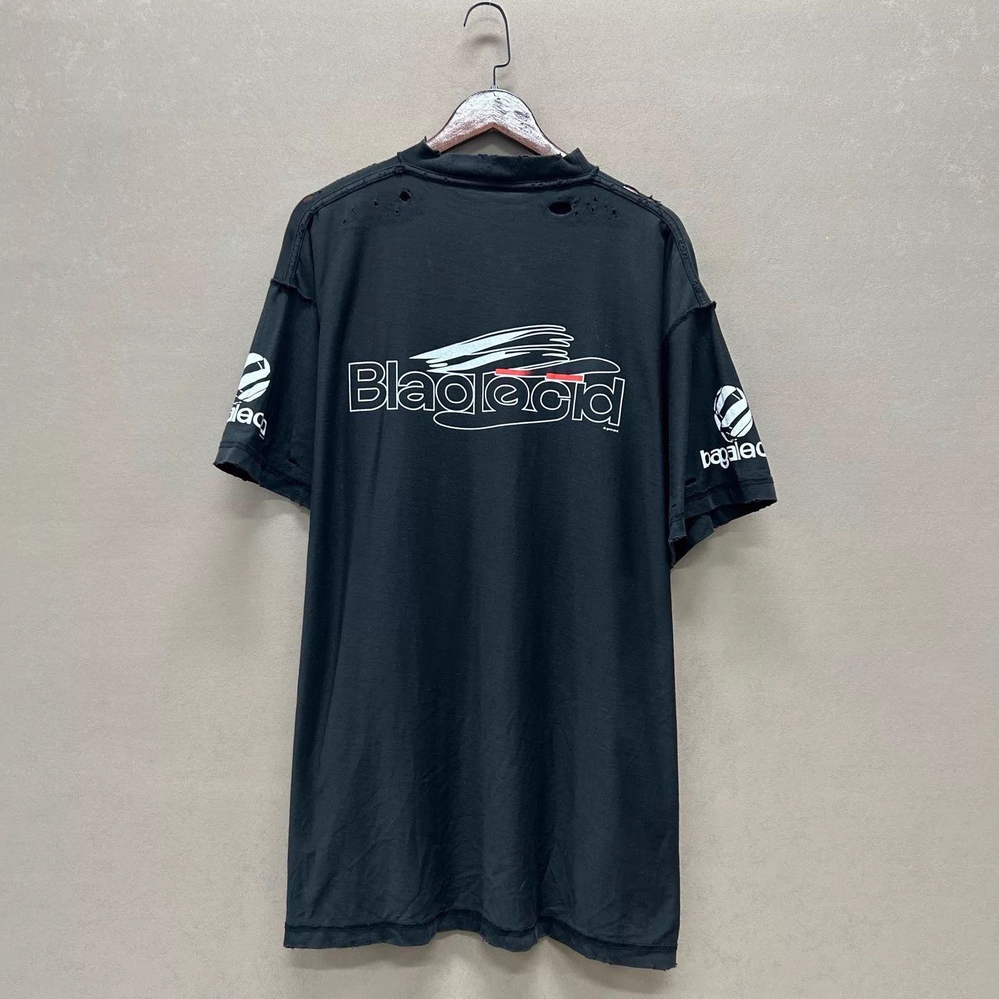 Balenciaga Black Graphic Short Sleeve Shirt Size US M / EU 48-50 / 2 - 2 Thumbnail