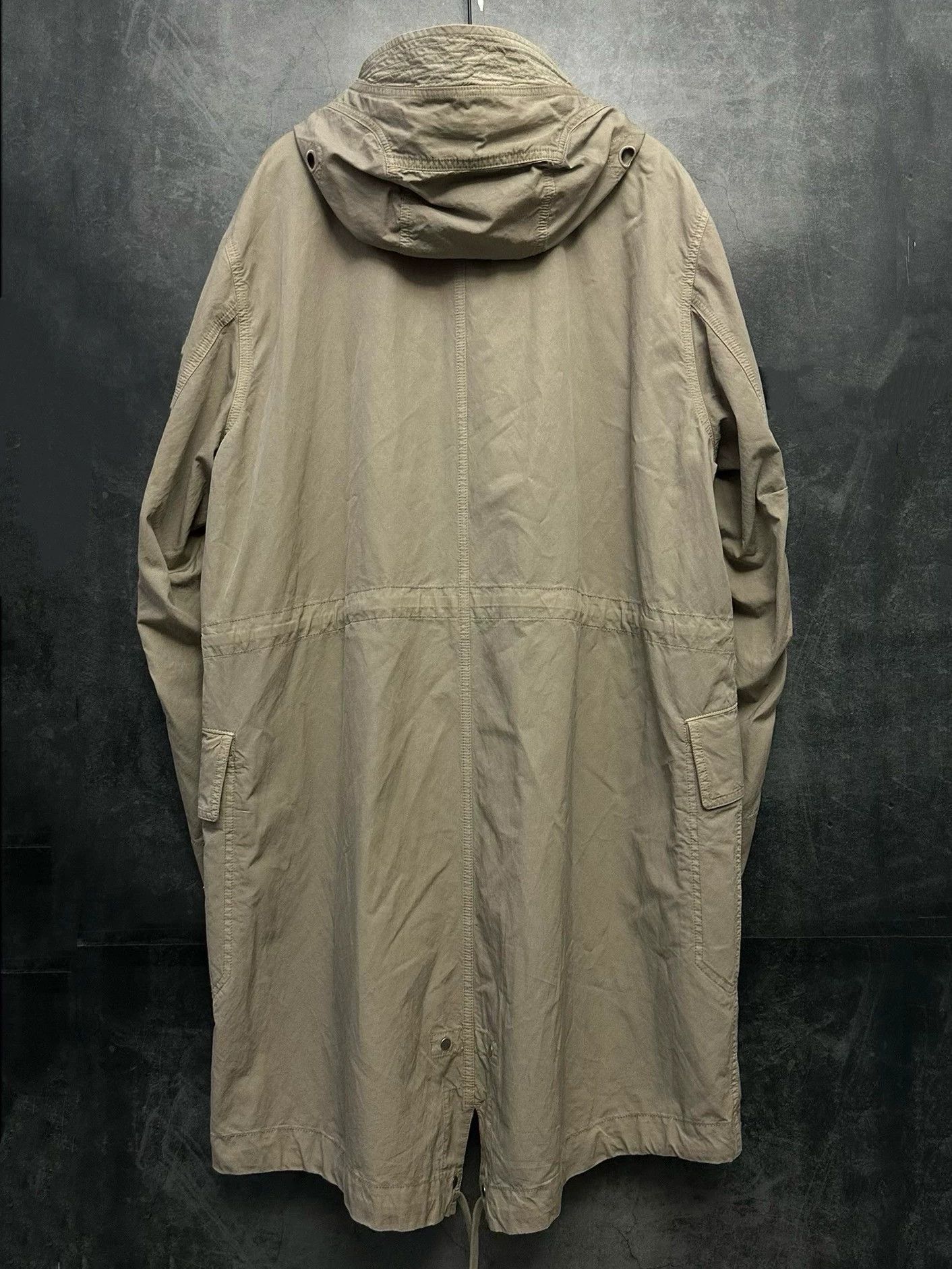 Stone Island Beige Long Hooded Parka with Pockets Size US L / EU 52-54 / 3 - 2 Thumbnail