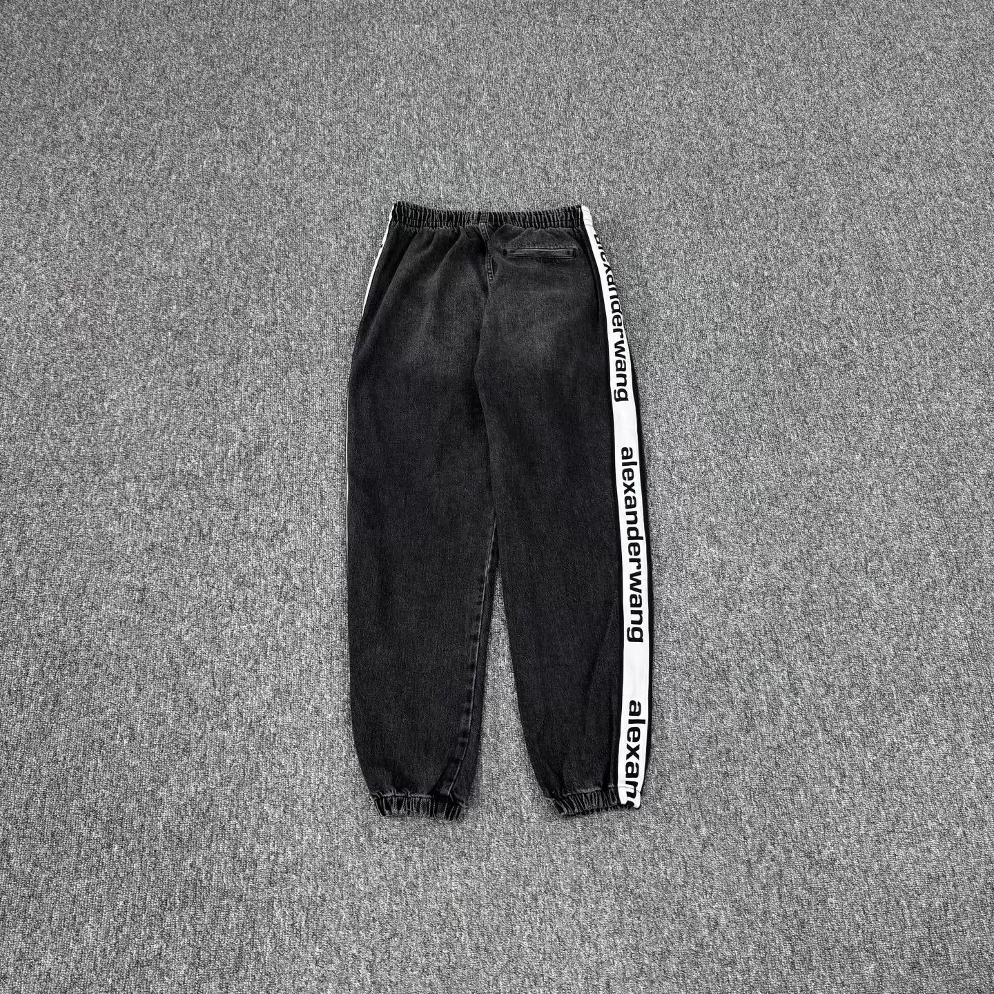 Alexander Wang Black Denim Pants with Side Stripe, Size 30 Size US 30 / EU 46 - 2 Thumbnail