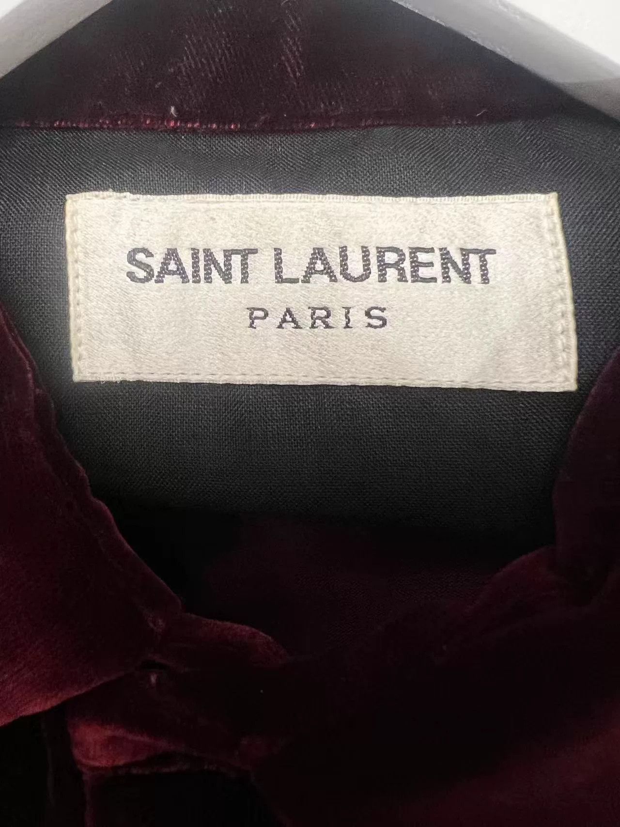 Saint Laurent Paris Saint Laurent Embroidered Velvet Shirt Size XL Size US XL / EU 56 / 4 - 8 Thumbnail