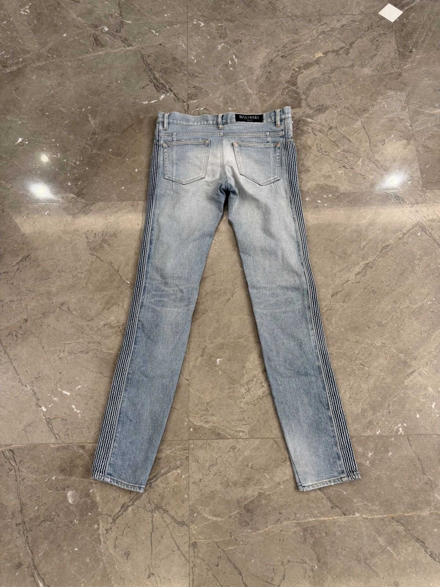 Balmain Balmain Ribbed Side Jeans Size 29 Size US 29 - 2 Thumbnail