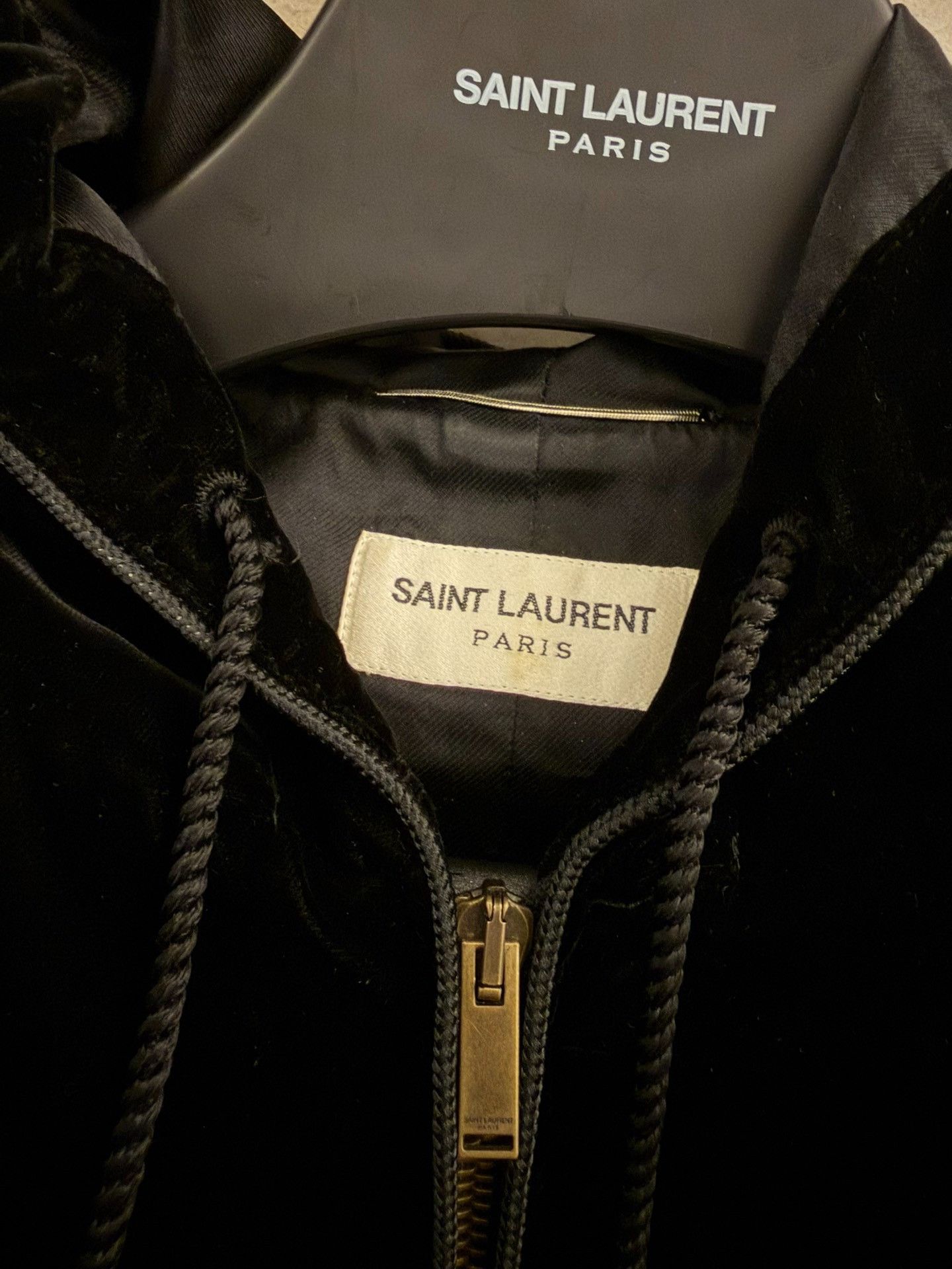 Saint Laurent Paris Saint Laurent Velvet Tassel Zip Jacket Size 48 Size US M / EU 48-50 / 2 - 10 Thumbnail