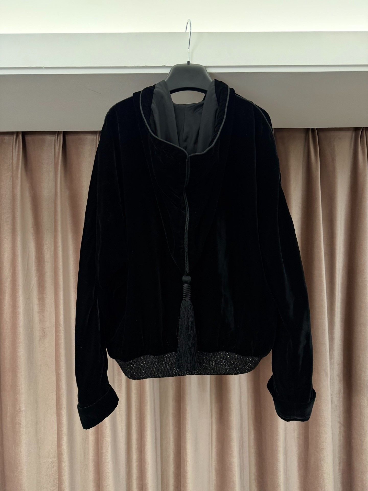 Saint Laurent Paris Saint Laurent Velvet Tassel Zip Jacket Size 48 Size US M / EU 48-50 / 2 - 3 Thumbnail