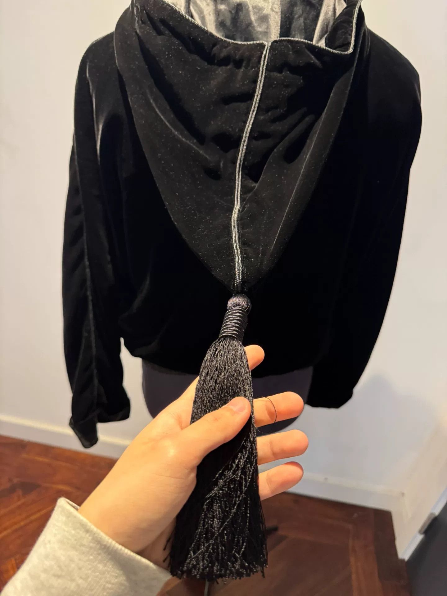 Saint Laurent Paris Saint Laurent Velvet Tassel Zip Jacket Size 48 Size US M / EU 48-50 / 2 - 5 Thumbnail