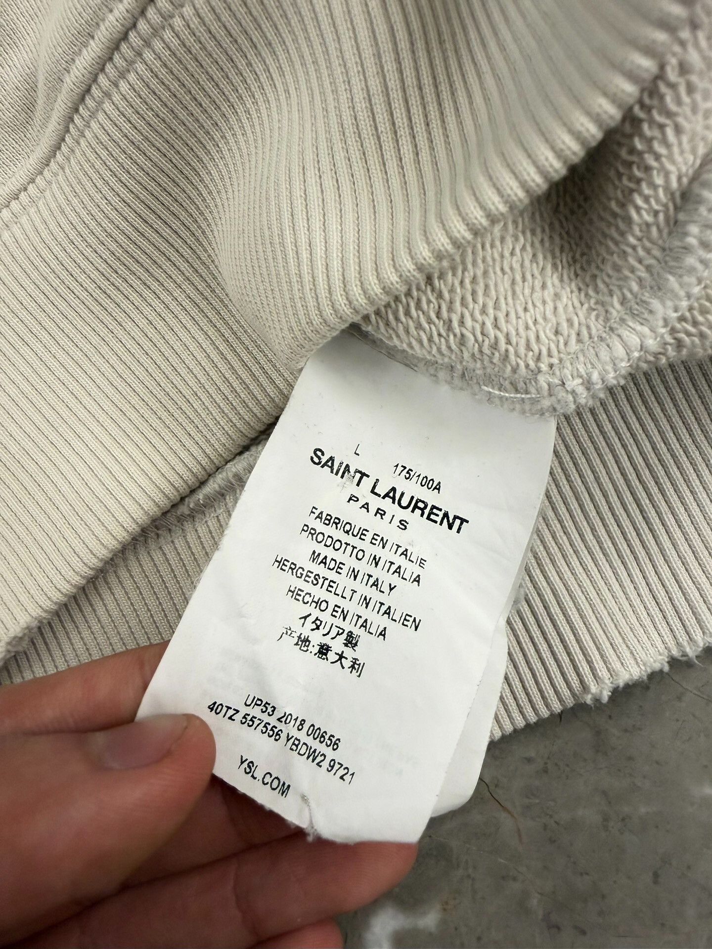 Saint Laurent Paris Saint Laurent Robot Graphic Sweatshirt Size L Size US L / EU 52-54 / 3 - 8 Thumbnail