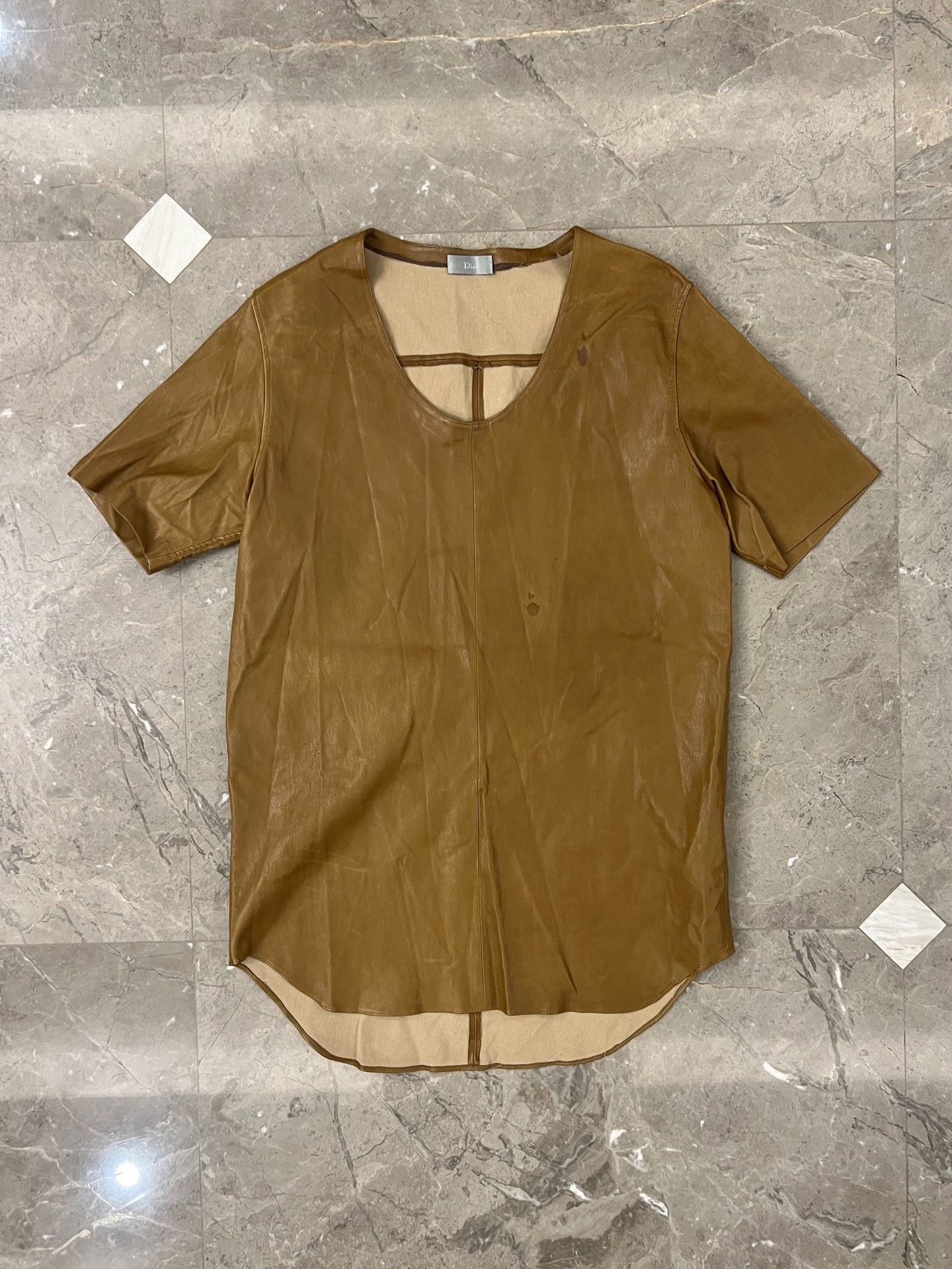 Dior Dior Lambskin Leather Short Sleeve T-Shirt Size S Size US S / EU 44-46 / 1 - 2 Thumbnail