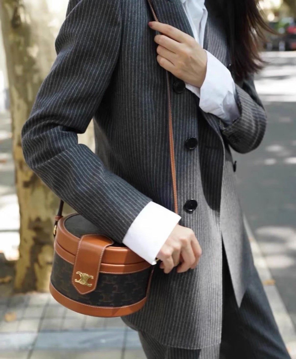 Celine Celine Pinstripe Wool Double Breasted Blazer Size 36 Size XS / US 0-2 / IT 36-38 - 10 Thumbnail