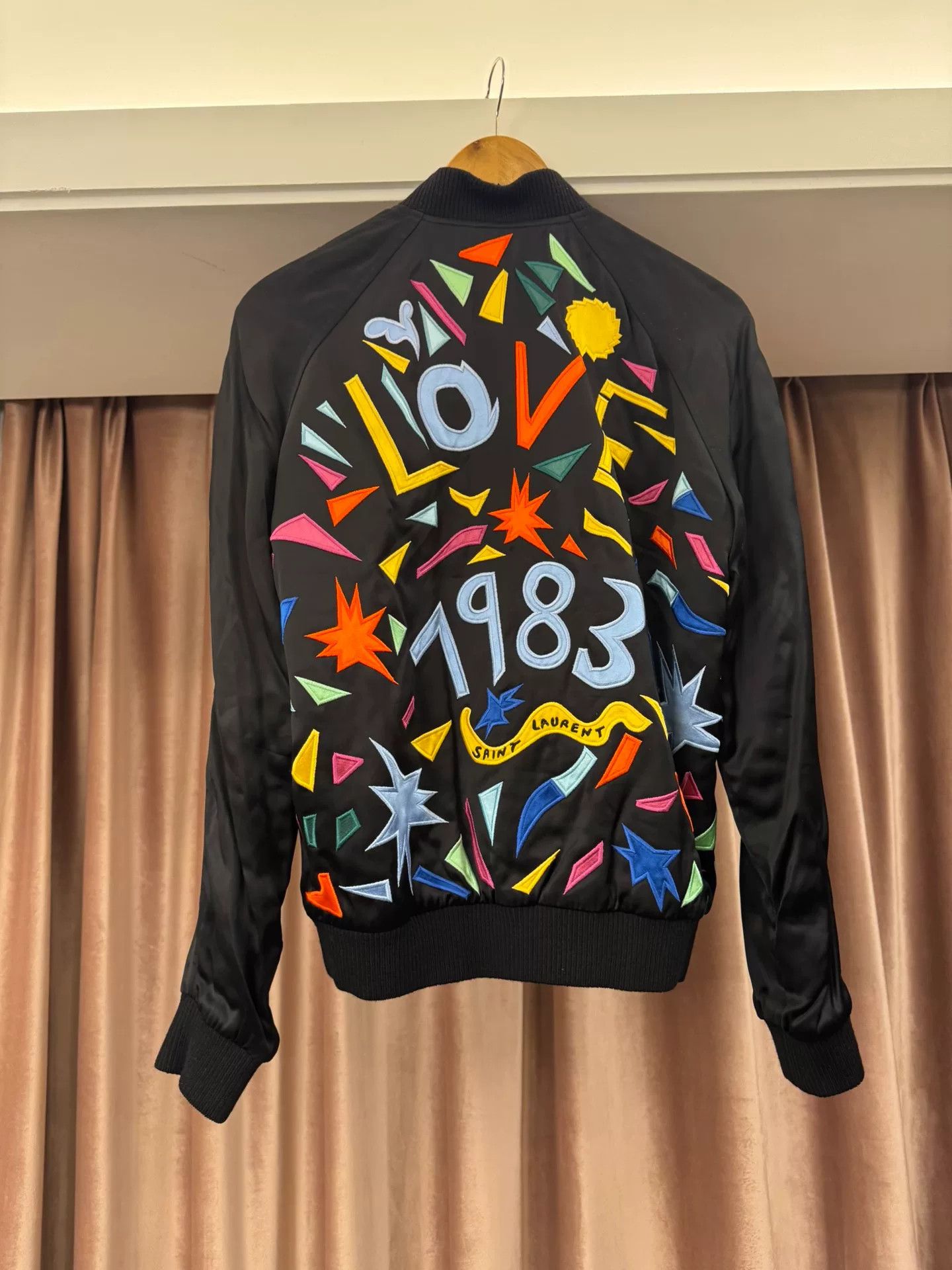 Saint Laurent Paris Saint Laurent 1983 Embroidered Bomber Jacket Size S Size US S / EU 44-46 / 1 - 3 Thumbnail