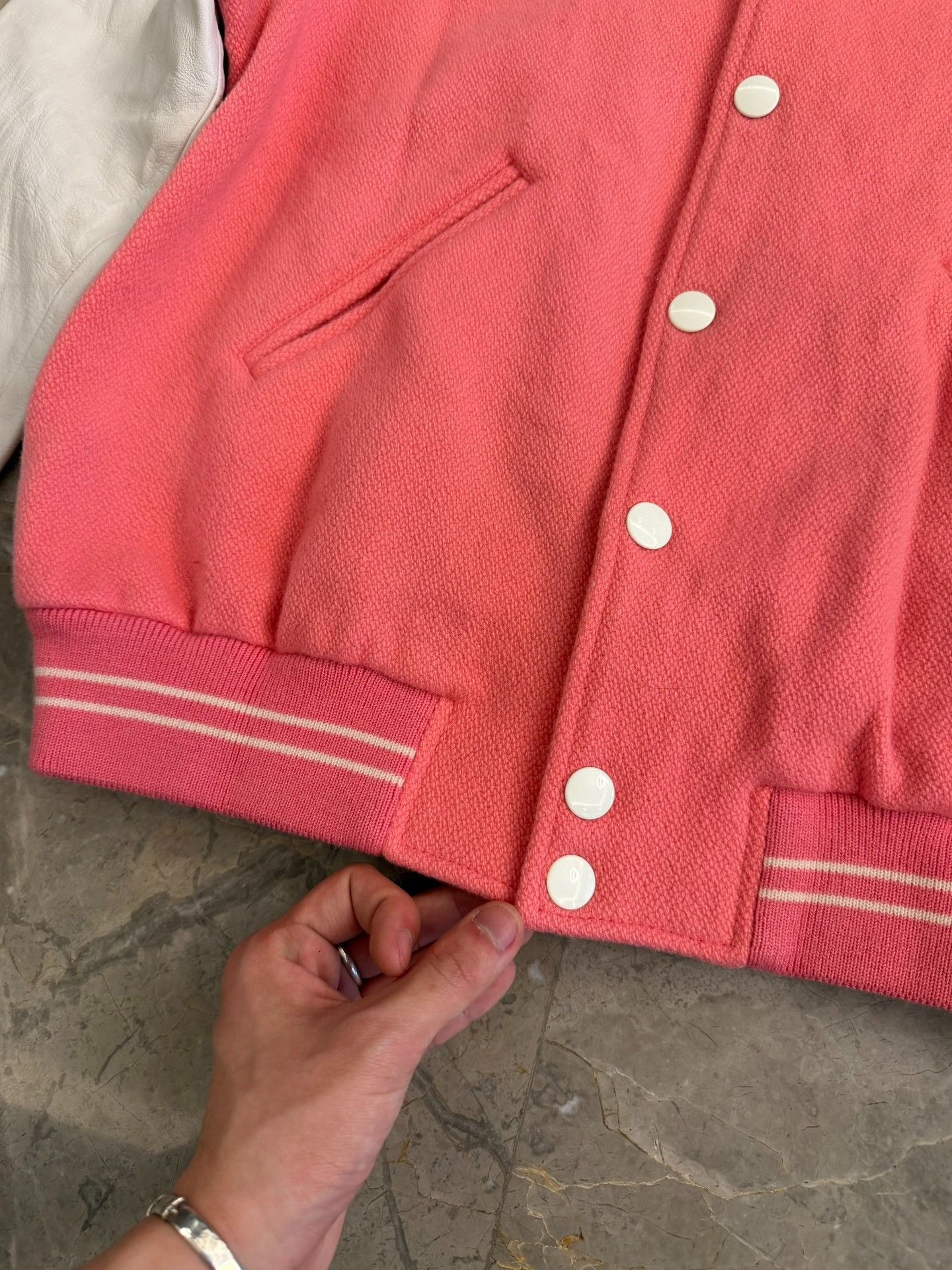 Celine Celine Flamingo Tensions Varsity Bomber Jacket Size S Size US S / EU 44-46 / 1 - 4 Thumbnail