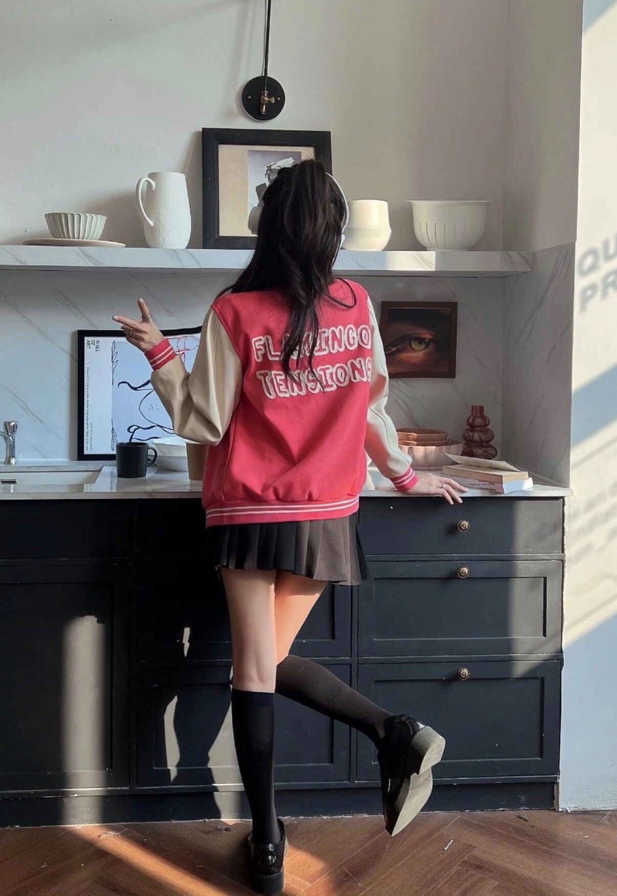 Celine Celine Flamingo Tensions Varsity Bomber Jacket Size S Size US S / EU 44-46 / 1 - 10 Thumbnail