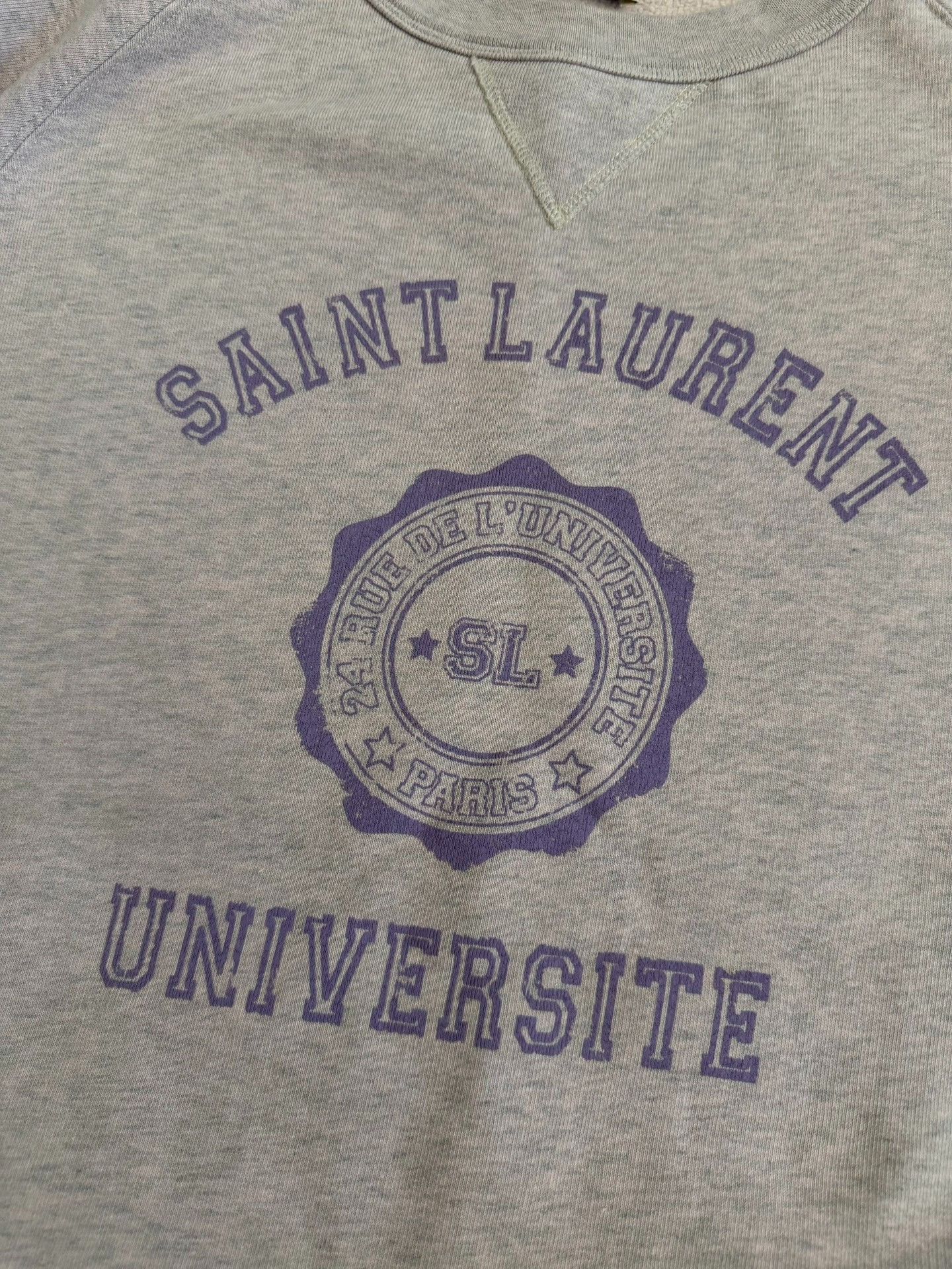 Saint Laurent Paris Saint Laurent Universite Logo Sweatshirt Size M Size US M / EU 48-50 / 2 - 7 Thumbnail