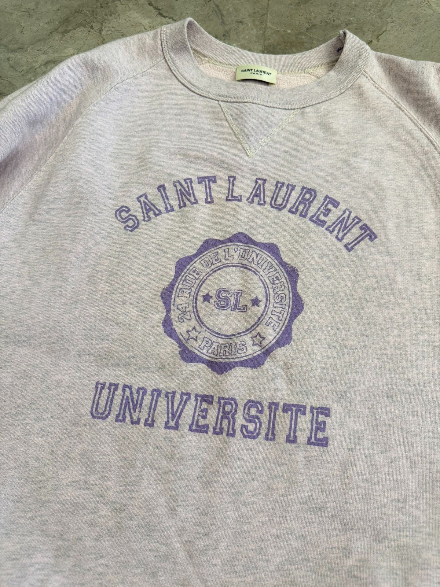 Saint Laurent Paris Saint Laurent Universite Logo Sweatshirt Size M Size US M / EU 48-50 / 2 - 3 Thumbnail