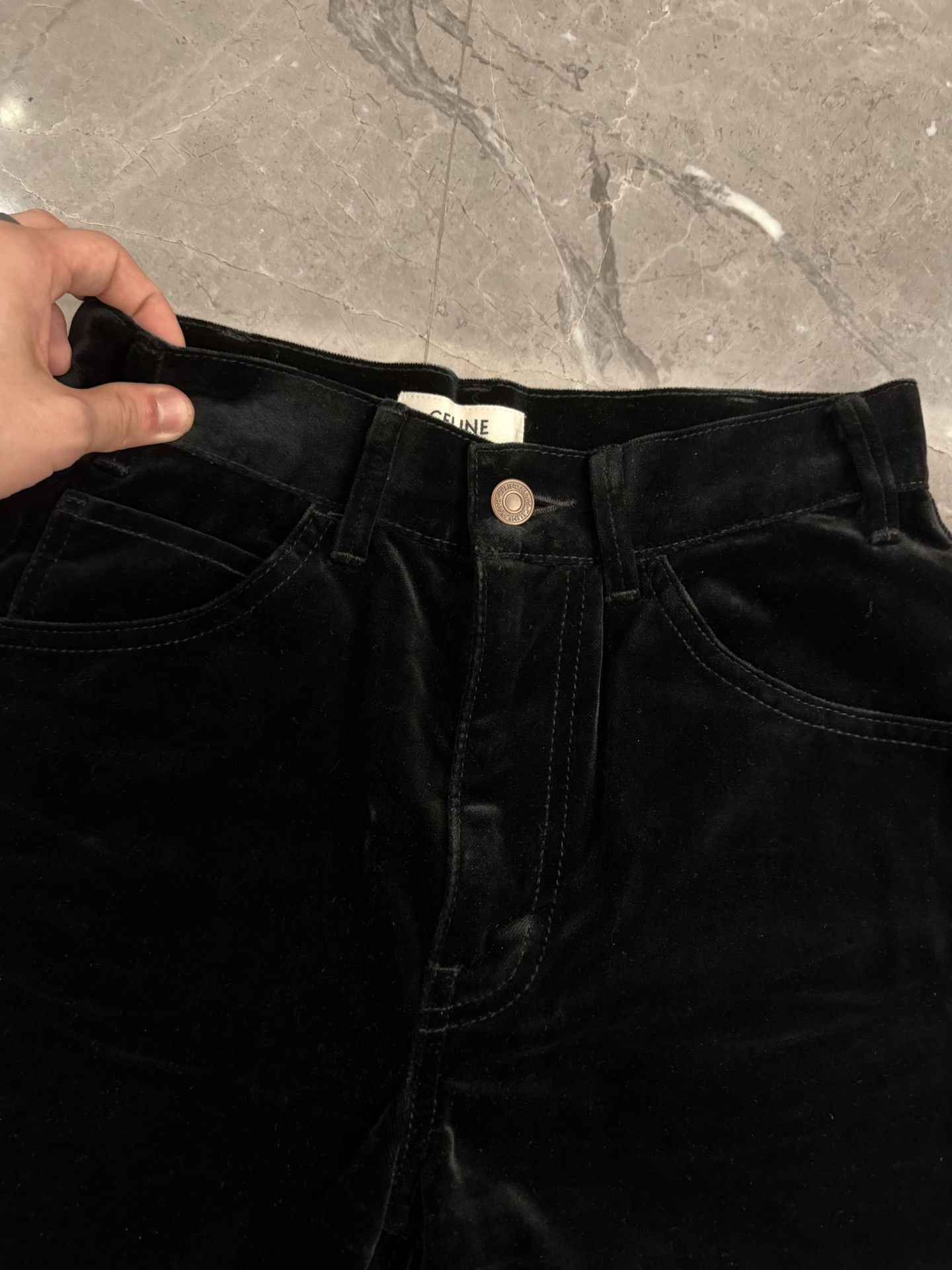 Celine Celine Velvet Dylan Bootcut Pants Size 26 Size US 26 / EU 42 - 5 Thumbnail