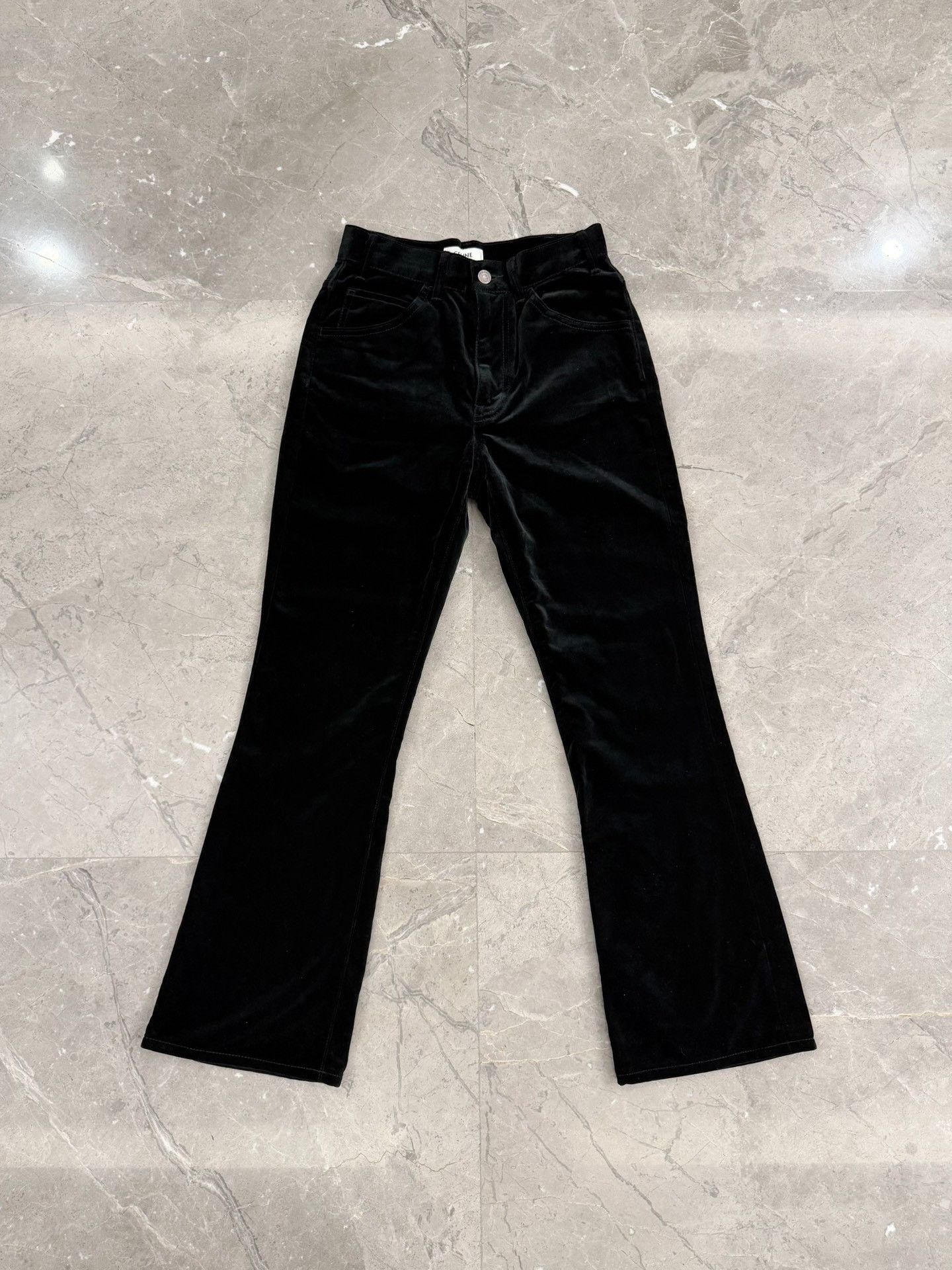 Celine Celine Velvet Dylan Bootcut Pants Size 26 Size US 26 / EU 42 - 2 Thumbnail