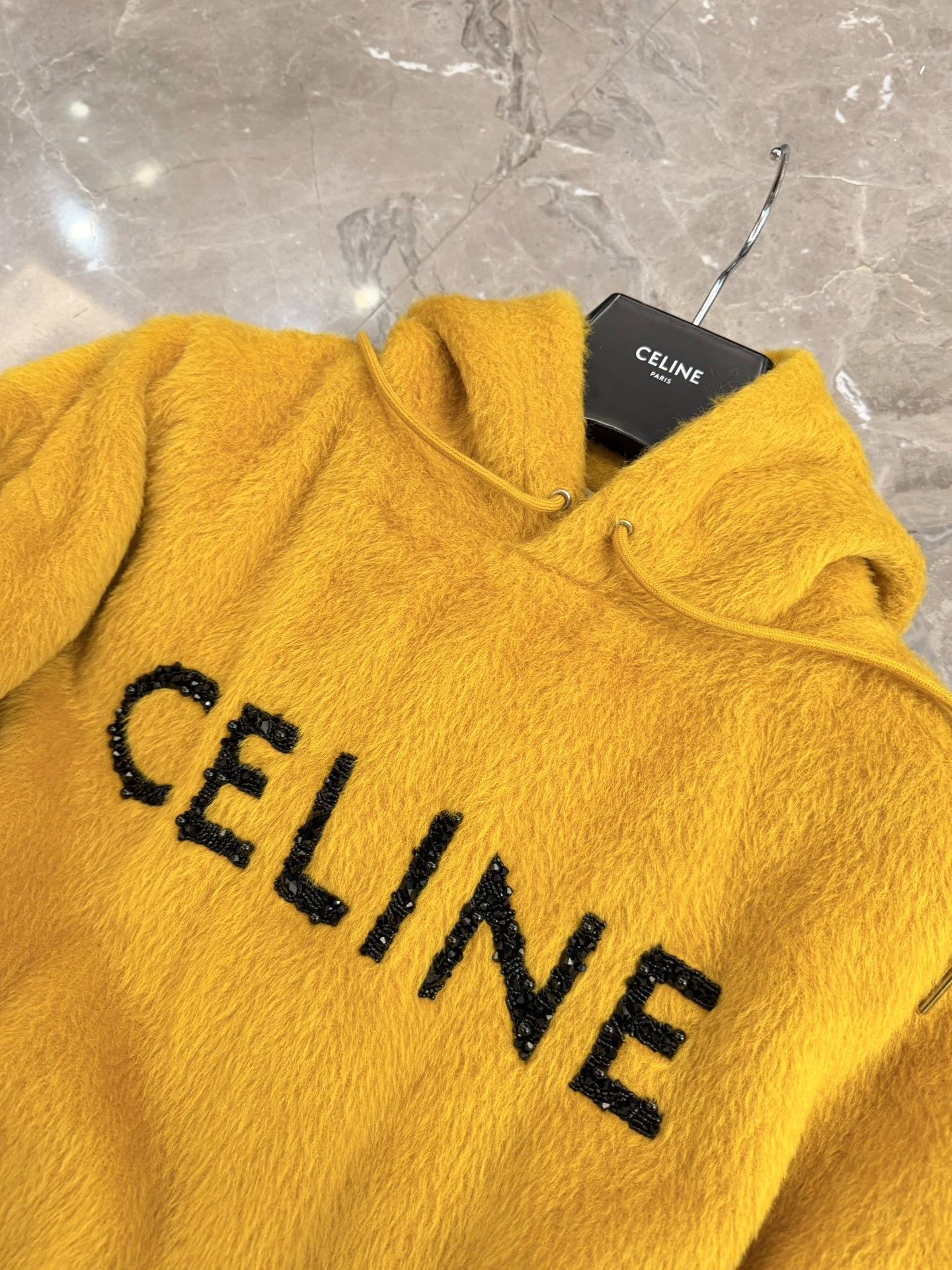 Celine Celine Fuzzy Logo Hoodie Size M Size US M / EU 48-50 / 2 - 3 Thumbnail