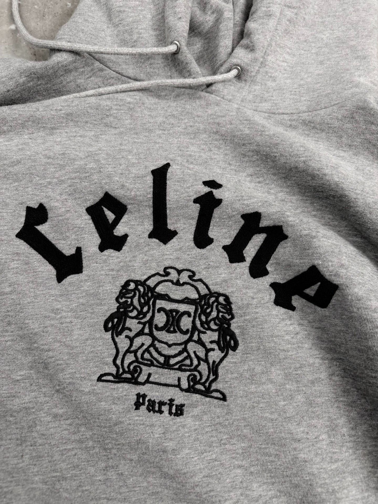 Celine Celine Gothic Logo Hoodie Size M Size US M / EU 48-50 / 2 - 8 Thumbnail