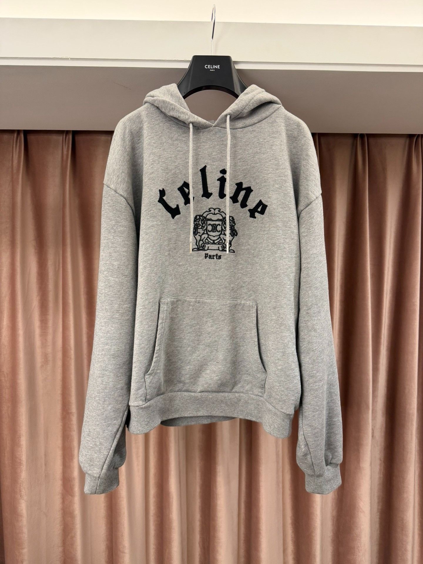 Celine Celine Gothic Logo Hoodie Size M Size US M / EU 48-50 / 2 - 2 Thumbnail